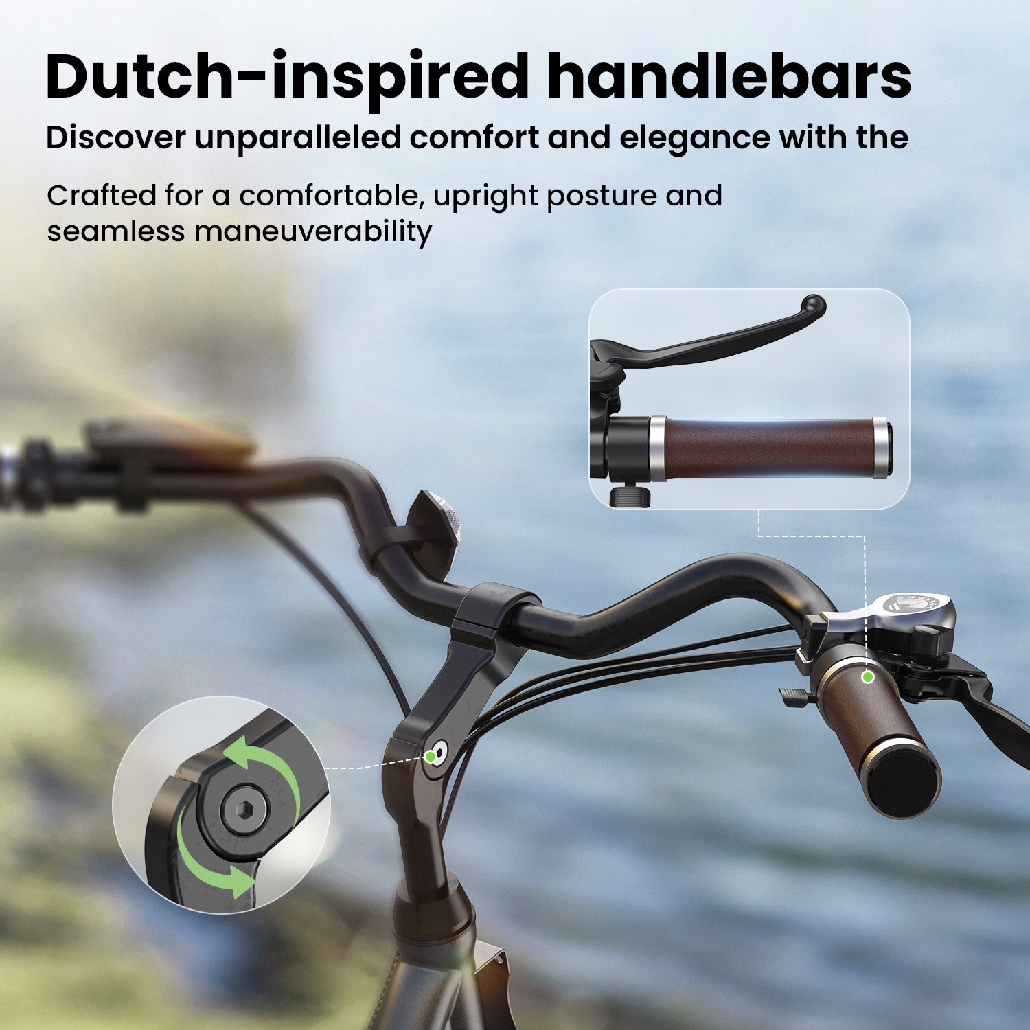 Vélo électrique U2 avec panier d'isinwheel - Noir