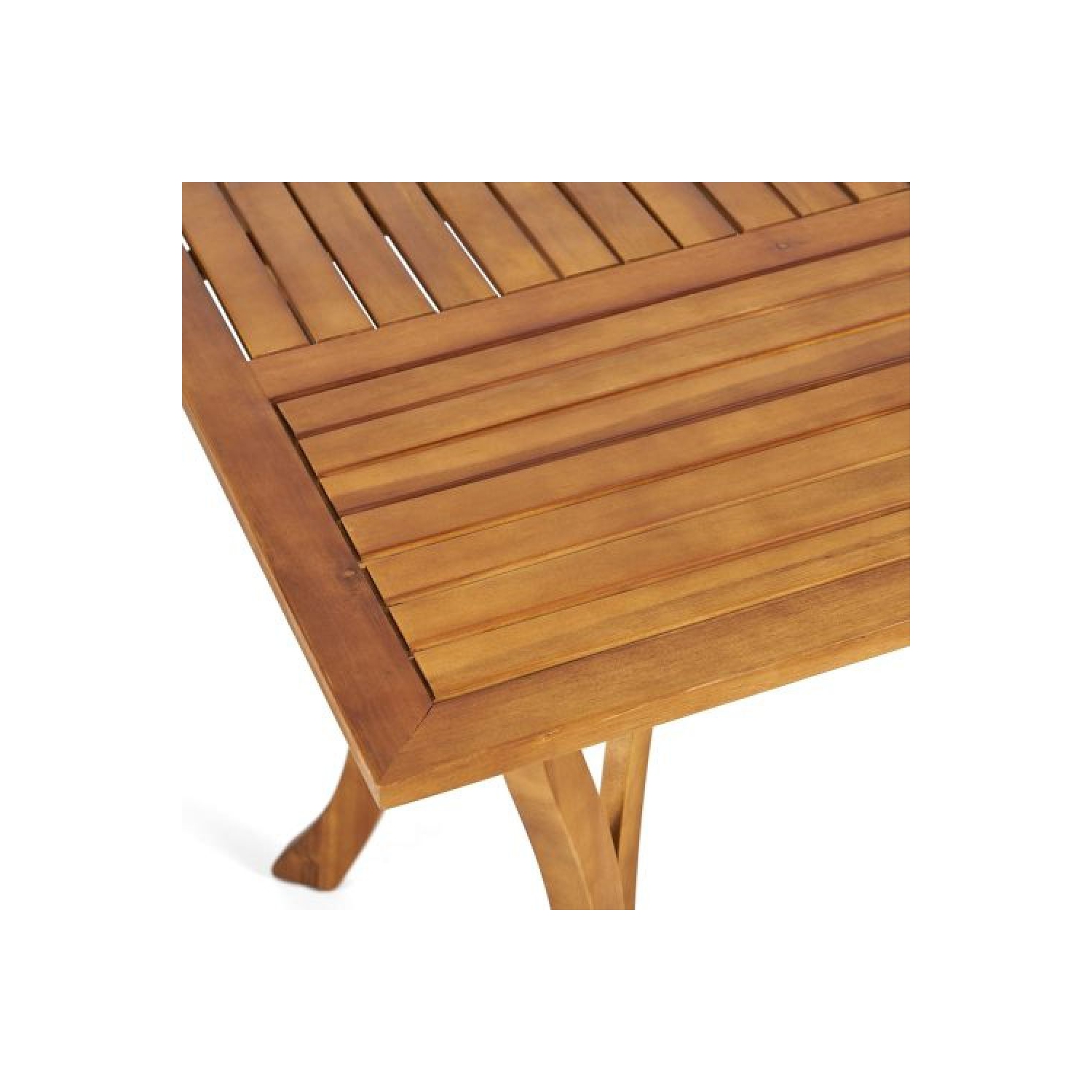 YOULIGHTS 59 Inch Rectangular Solid Wood Table Dining Table,Teak Finish for Outdoor ＆ indoor