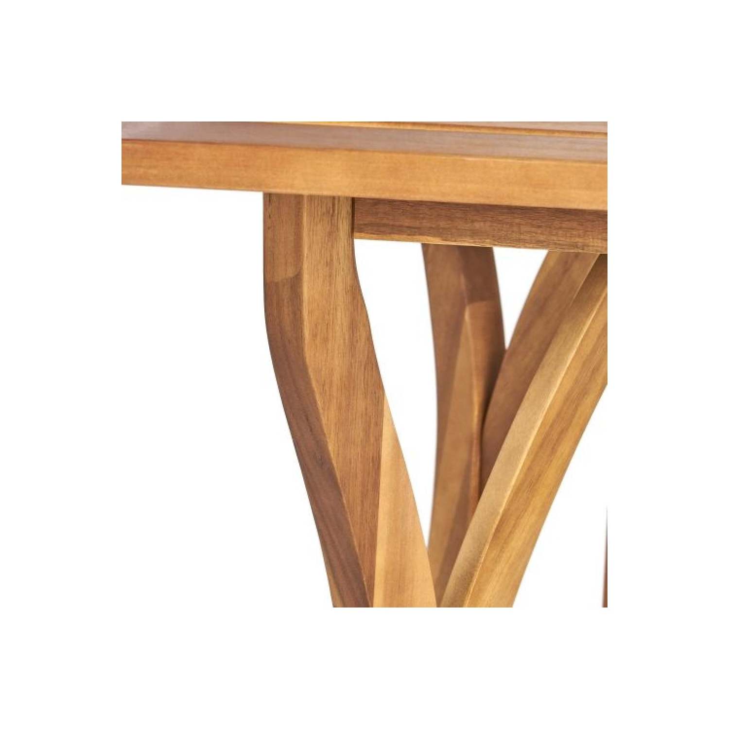 YOULIGHTS 59 Inch Rectangular Solid Wood Table Dining Table,Teak Finish for Outdoor ＆ indoor