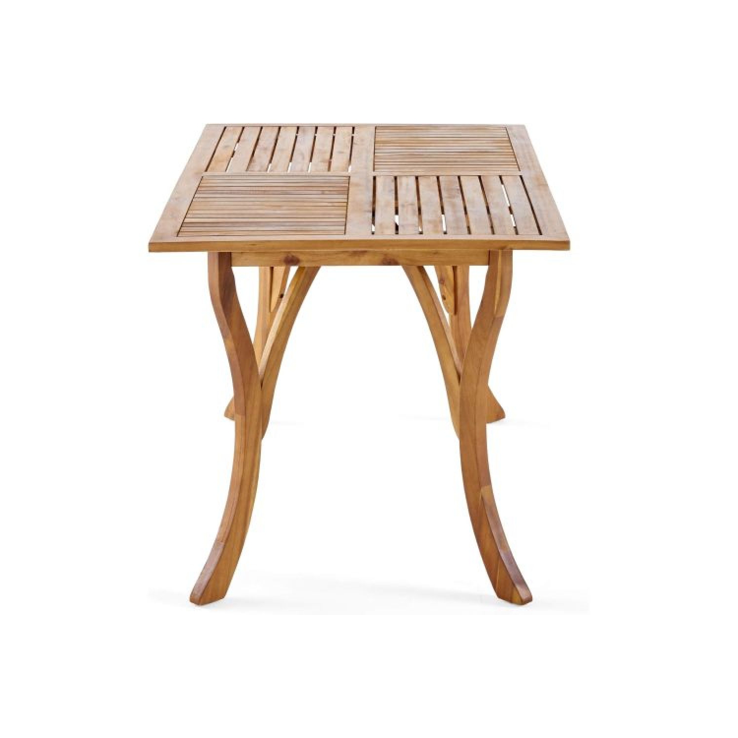 YOULIGHTS 59 Inch Rectangular Solid Wood Table Dining Table,Teak Finish for Outdoor ＆ indoor