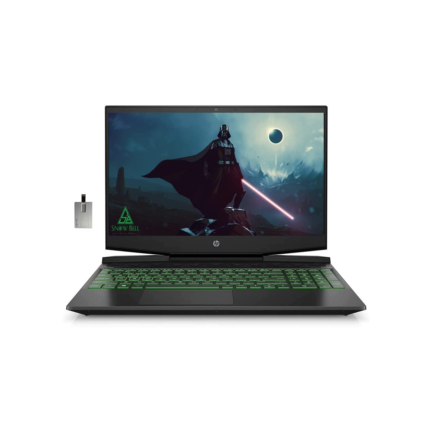 Refurbished (Excellent) - HP Pavilion Gaming 15.6" FHD IPS Laptop, AMD Ryzen 5-5600H (Beats i7-9750H),512GB PCIe SSD, 16GB RAM, Backlit KB, GeForce GTX 1650, Win 11, 32GB USB Card