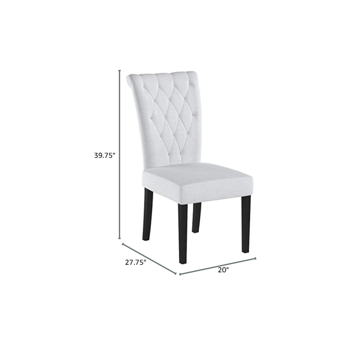 YOULIGHTS Venice Dining Chairs, Premium Rubberwood and Soft Velvet, Perfect for Dining, Office and Any Room, Set of 2, Light Gray