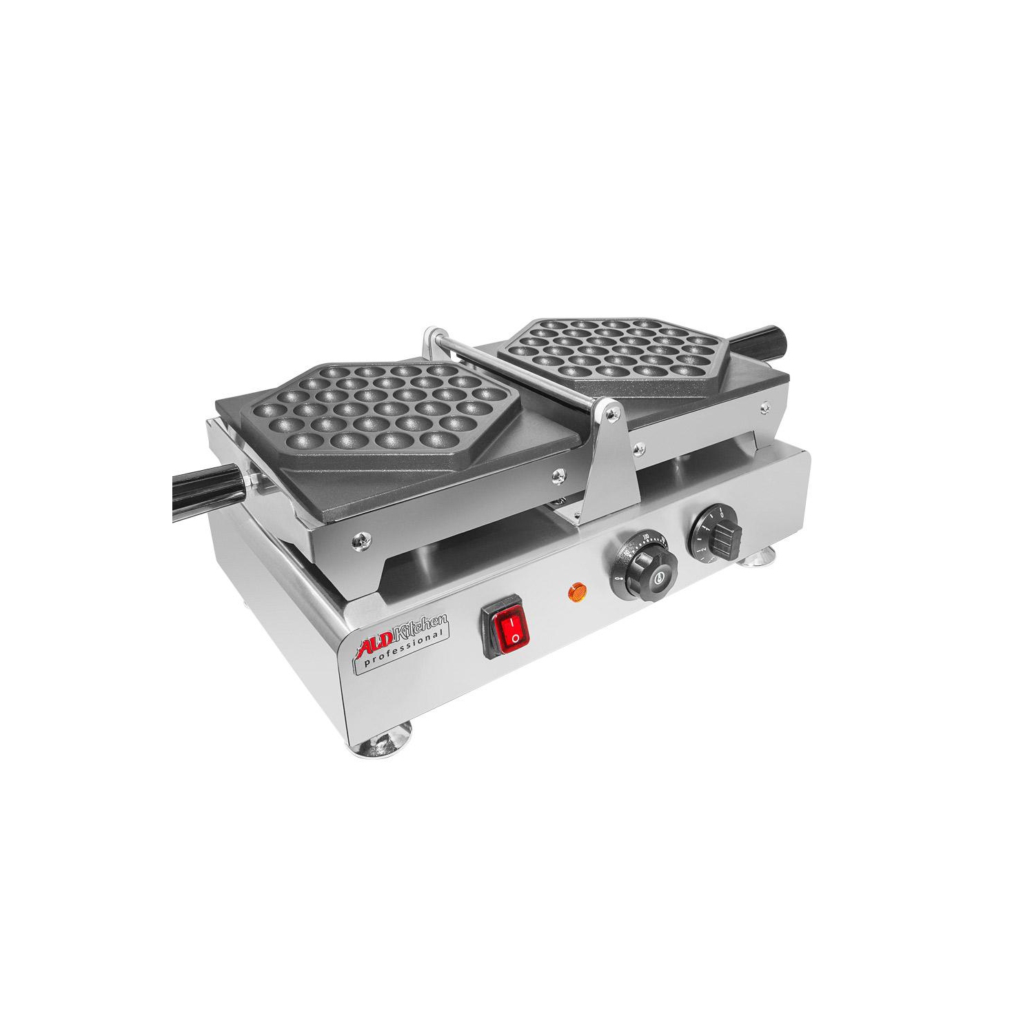 AP-113 Bubble Waffle Maker Machine | Swing Type Bubble Waffle Iron | Improved Manual Thermostat | Nonstick Coating | 110V