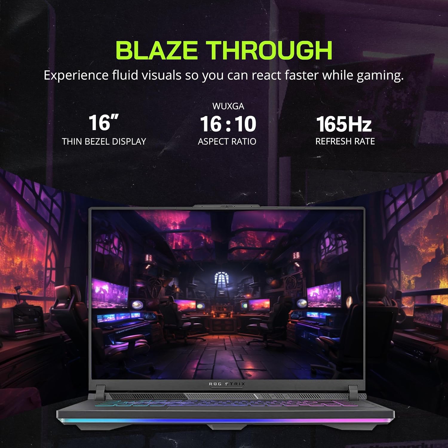 Refurbished - ASUS ROG Strix G16 16'' WUXGA 165Hz Gaming Laptop, Intel Core i7-13650HX, NVIDIA RTX 4060, 2TB SSD, 64GB DDR5, RGB Backlit KB, Win