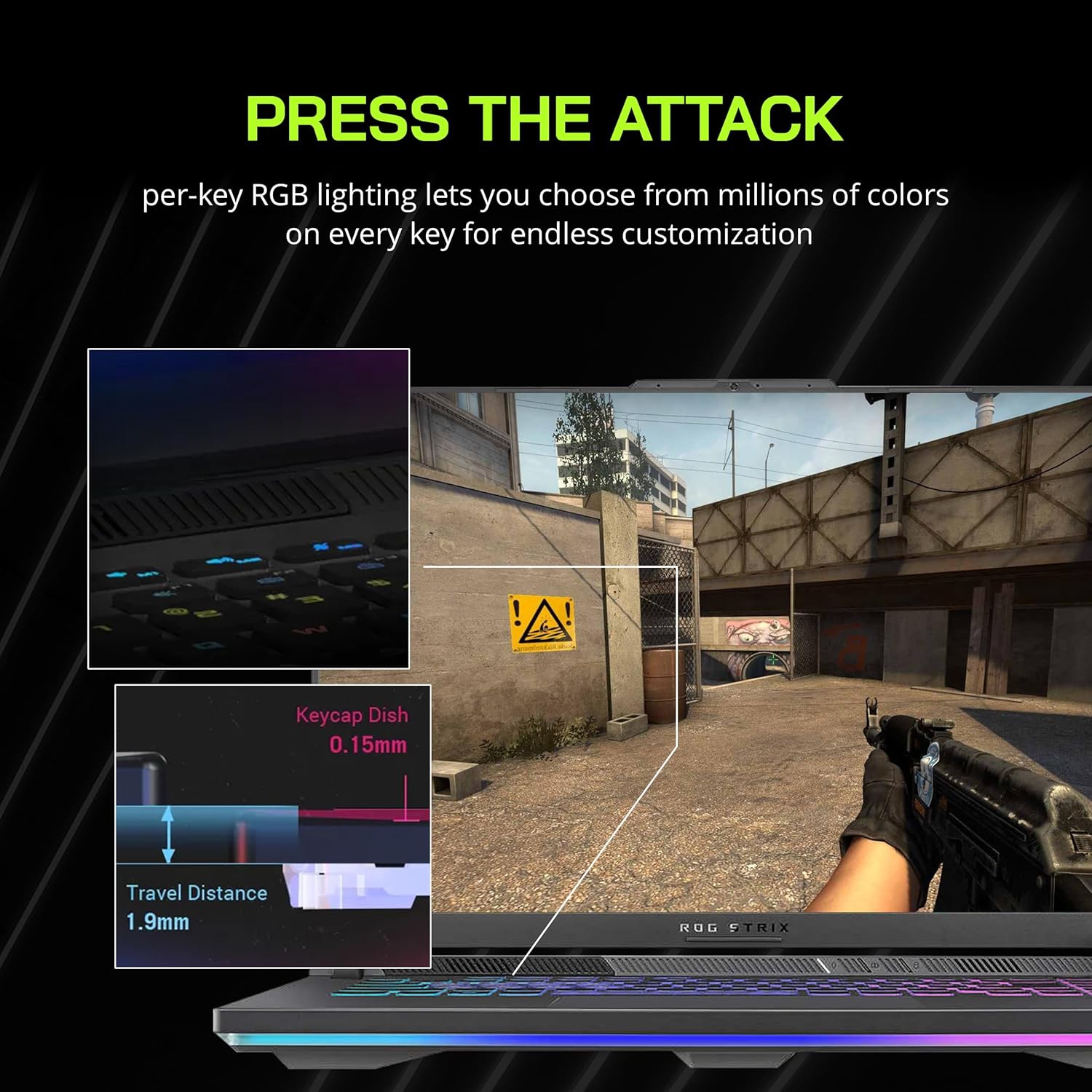 Refurbished - ASUS ROG Strix G16 16'' WUXGA 165Hz Gaming Laptop, Intel Core i7-13650HX, NVIDIA RTX 4060, 2TB SSD, 64GB DDR5, RGB Backlit KB, Win