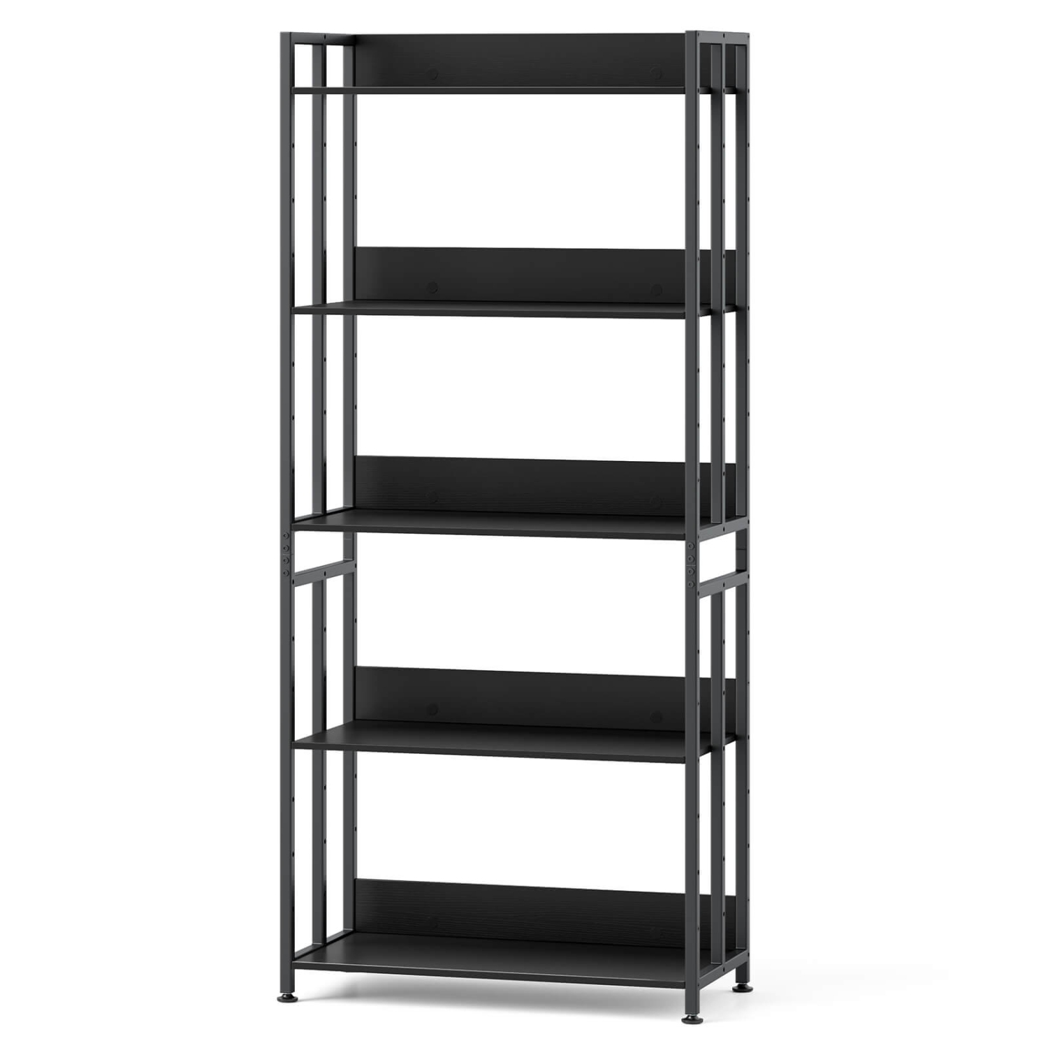 Bibliothèque à 5 niveaux de 62&nbsp;po de hauteur avec tablettes inclinables 1 PCS de Costway