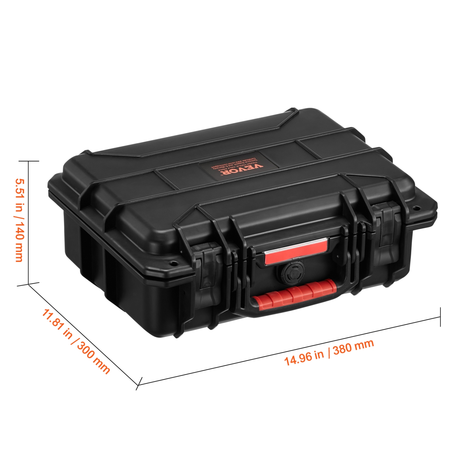 VEVOR 40x32x16.6 Weatherproof Hard Case, Heavy Duty Protective Dry Box Case with Pre-cut Foam, and Retractable Pull Handles for Travel, Hunting,