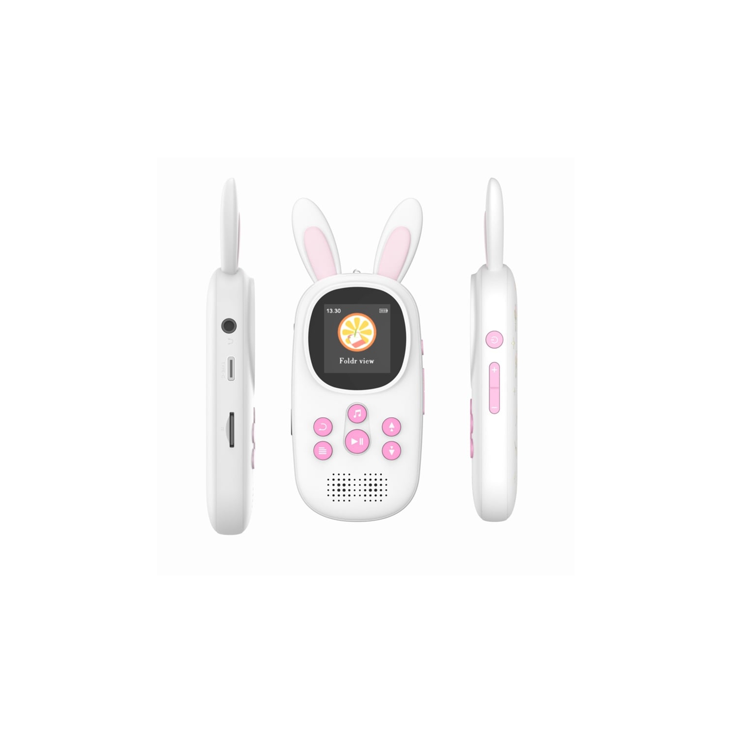 Children's MP3 player - 64GB memory, Bluetooth 5.0, Hi-Fi sound quality, long battery life, Digital audio player, portable media player，pink