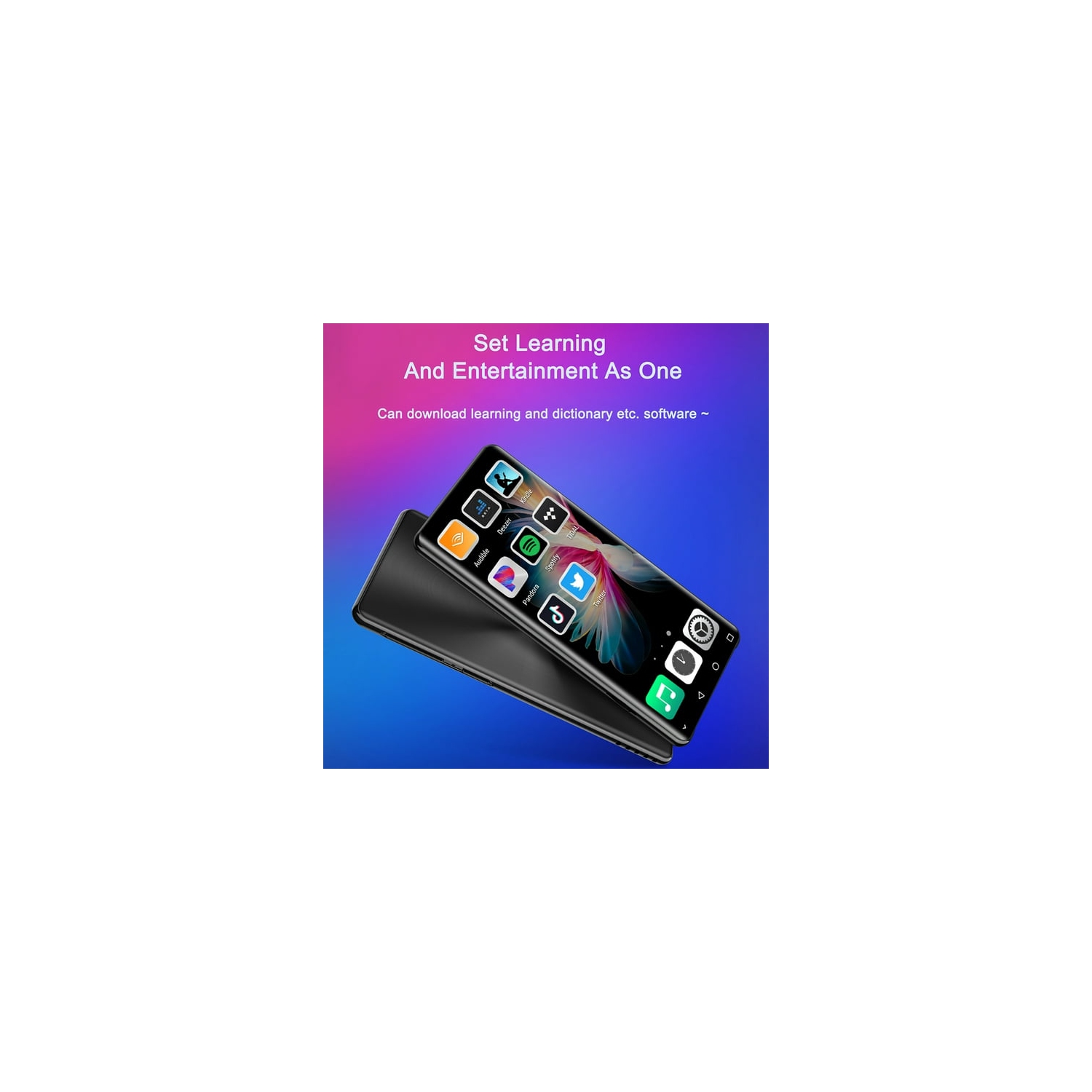 Lecteur MP3/MP4 – Écran tactile IPS 4 po, Wi-Fi bibande, Bluetooth 5,0, mémoire extensible, lecteur audio numérique lecteur multimédia portatif