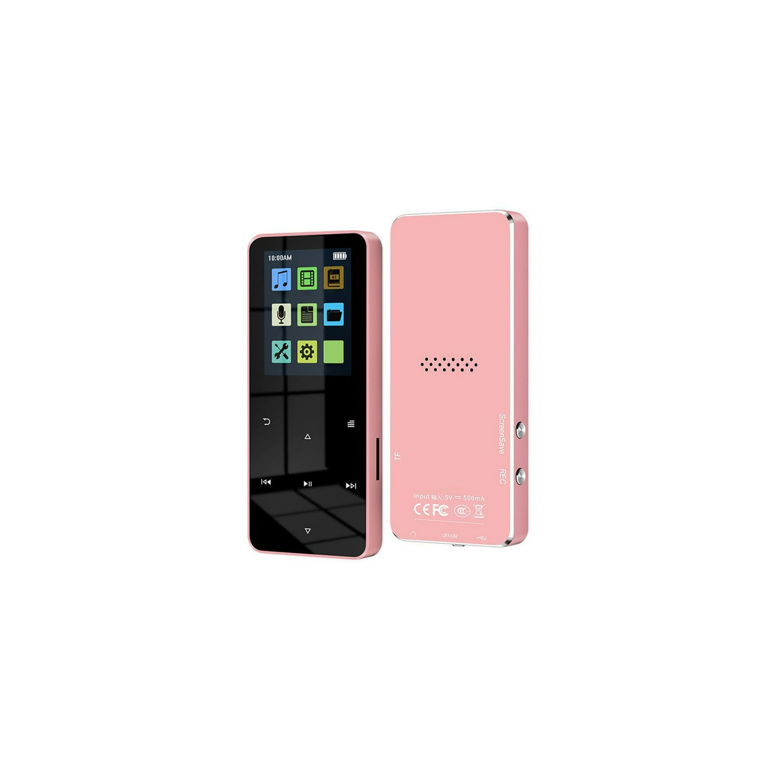 Pink Wireless Touch Screen MP3 Player Music Player – 128GB Expandable, E-book and Background Playback [132GB with FM Function]
