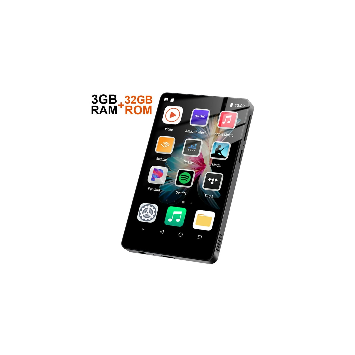 MP3/MP4 music and video player – 4-inch IPS touchscreen, WiFi with Bluetooth, HD 1080p playback, Digital audio player, portable media player [3G RAM