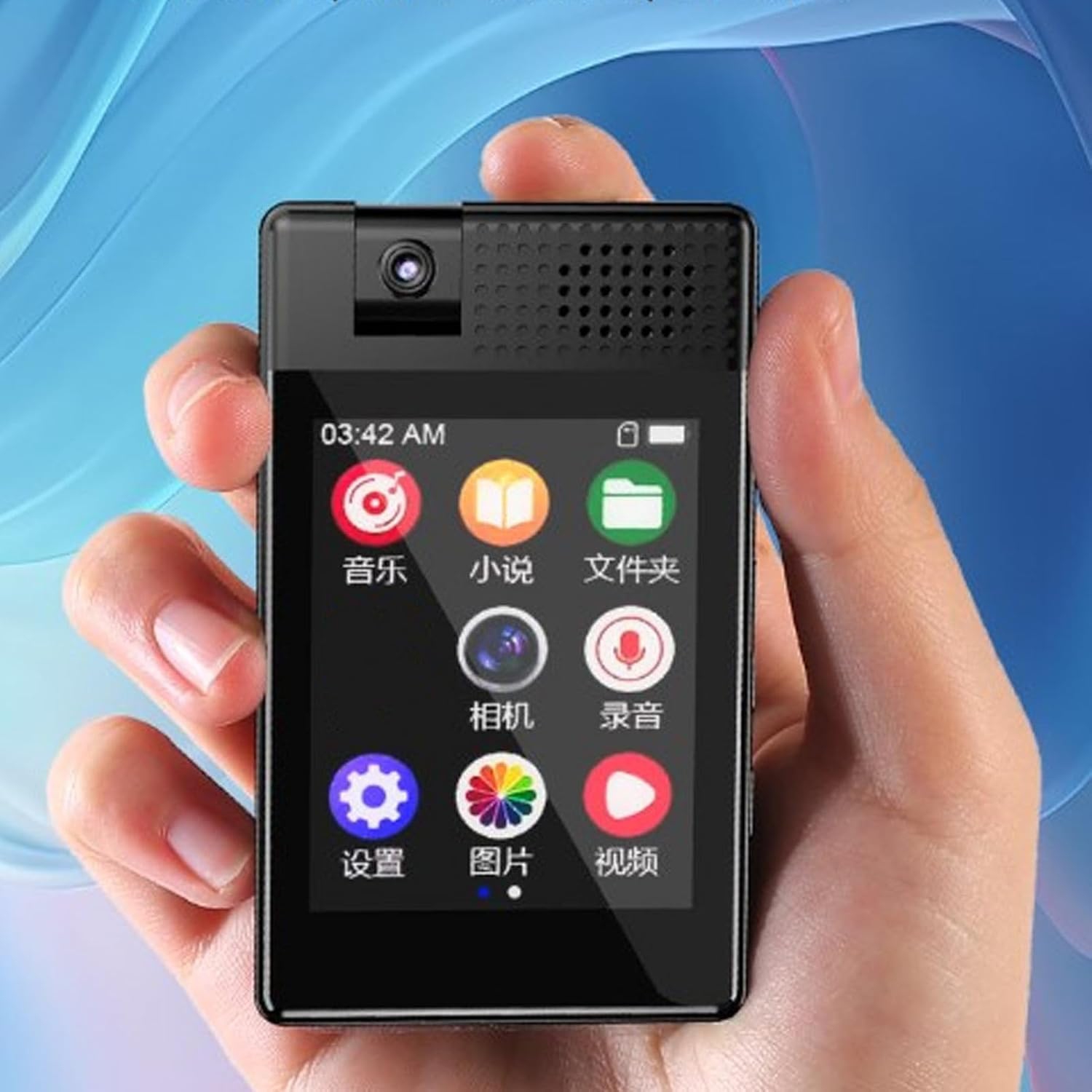 High-end digital MP4 player – Bluetooth 5.3, 800mAh battery, HD eye protection screen, camera and mp3, 64GB