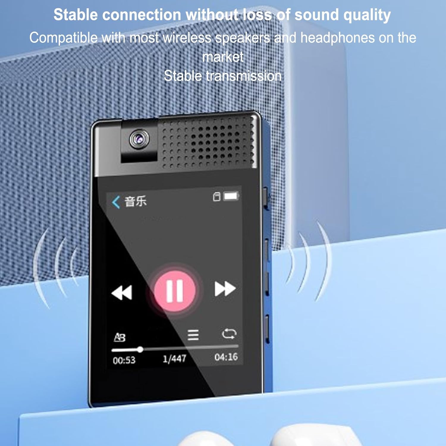 High-end digital MP4 player – Bluetooth 5.3, 800mAh battery, HD eye protection screen, camera and mp3, 64GB