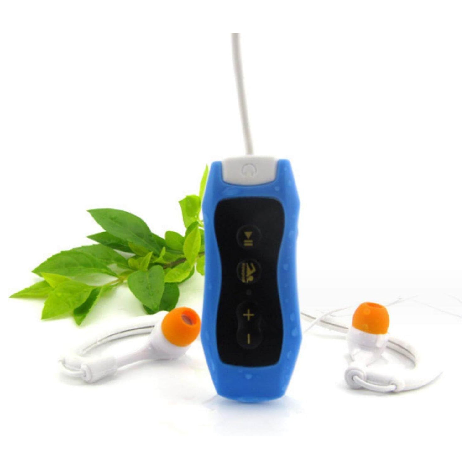 Lecteur de musique MP3 Son haute-fidélité Serre-tête Natation Plongée MP3 avec FM IP68 étanche USB 2,0 Natation Running [Bleu]