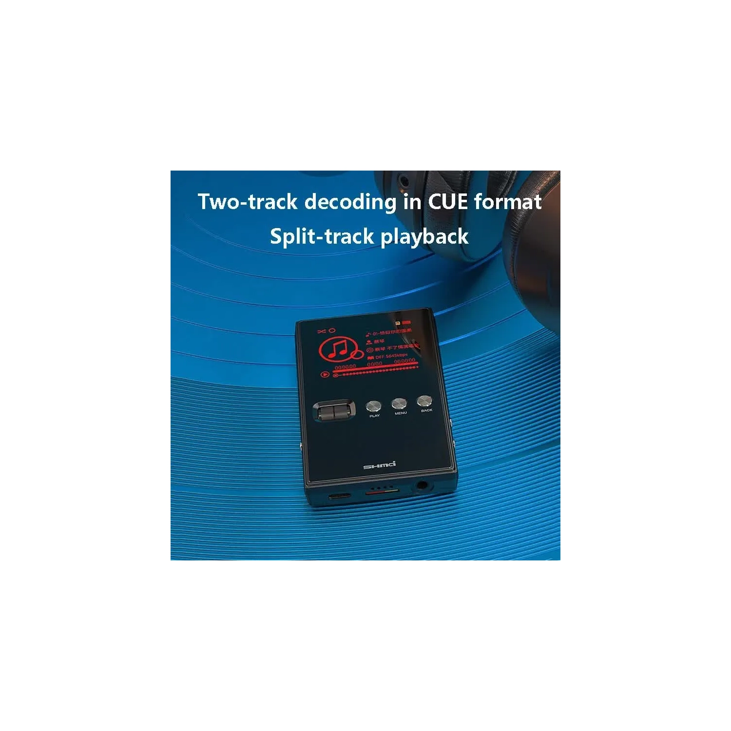 Lecteur MP3 professionnel sans perte – Qualité sonore haute fidélité, autonomie prolongée, interface DE TYPE C, lecteur MP3 portatif 64&nbsp;Go