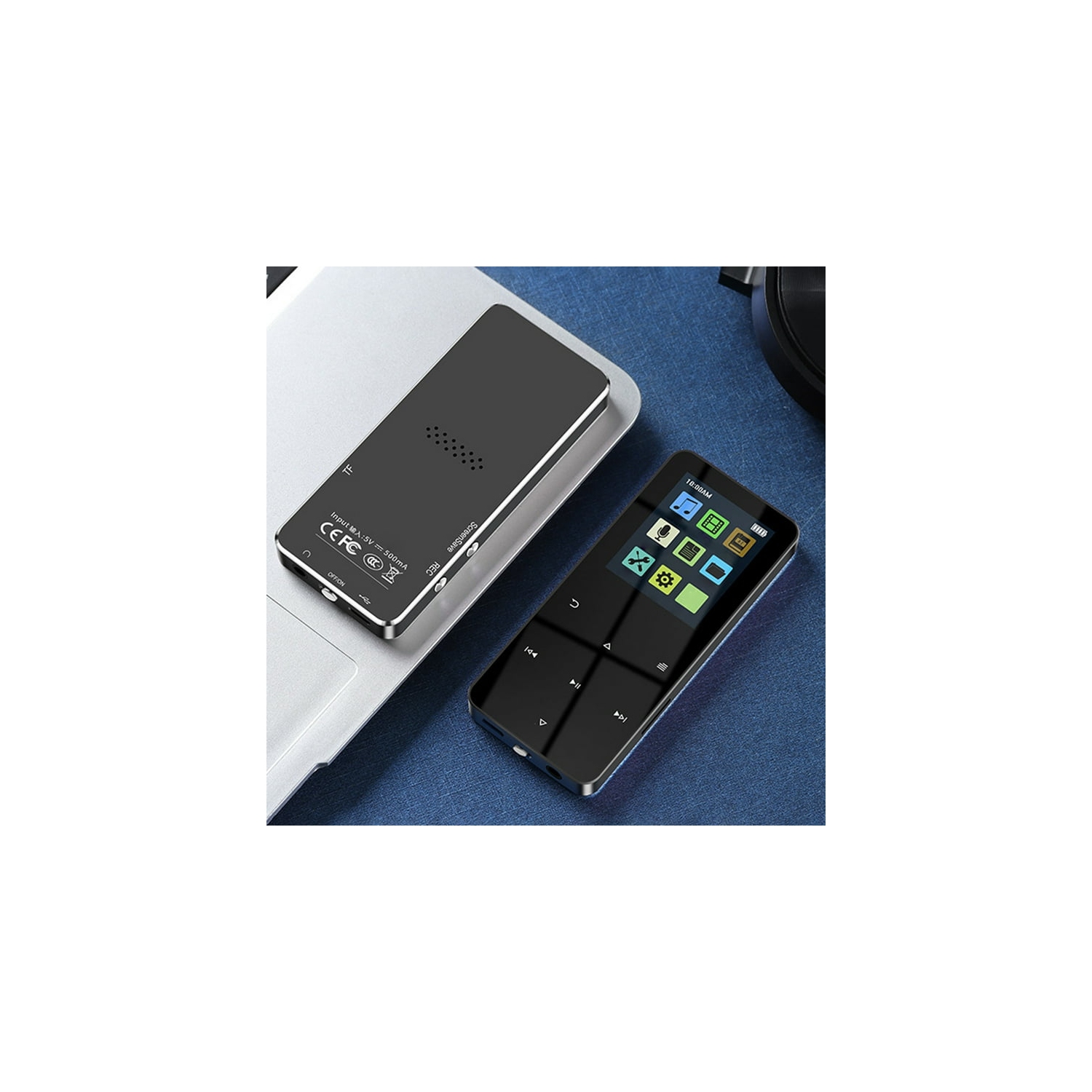 Lecteur de musique portatif Bluetooth noir ,Lecteur audio numérique, audio sans perte, haut-parleur, prise en charge de la carte TF [68 Go