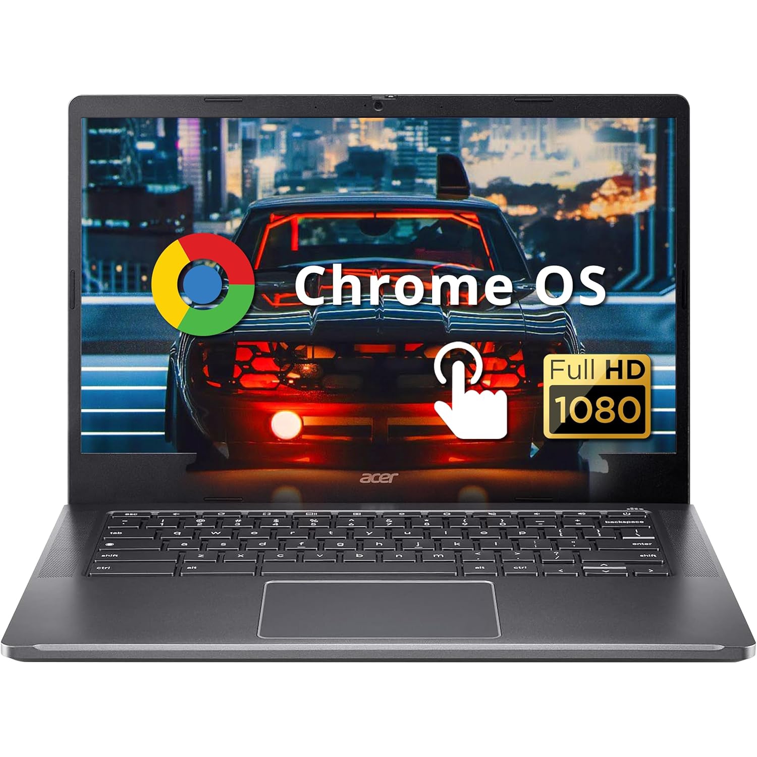 Open Box - Acer Chromebook Plus 14" FHD Touchscreen Laptop, Intel i3-N305 Processor, 512GB SSD, 8GB LPDDR5 RAM, Intel UHD Graphics, 1080p Webcam,