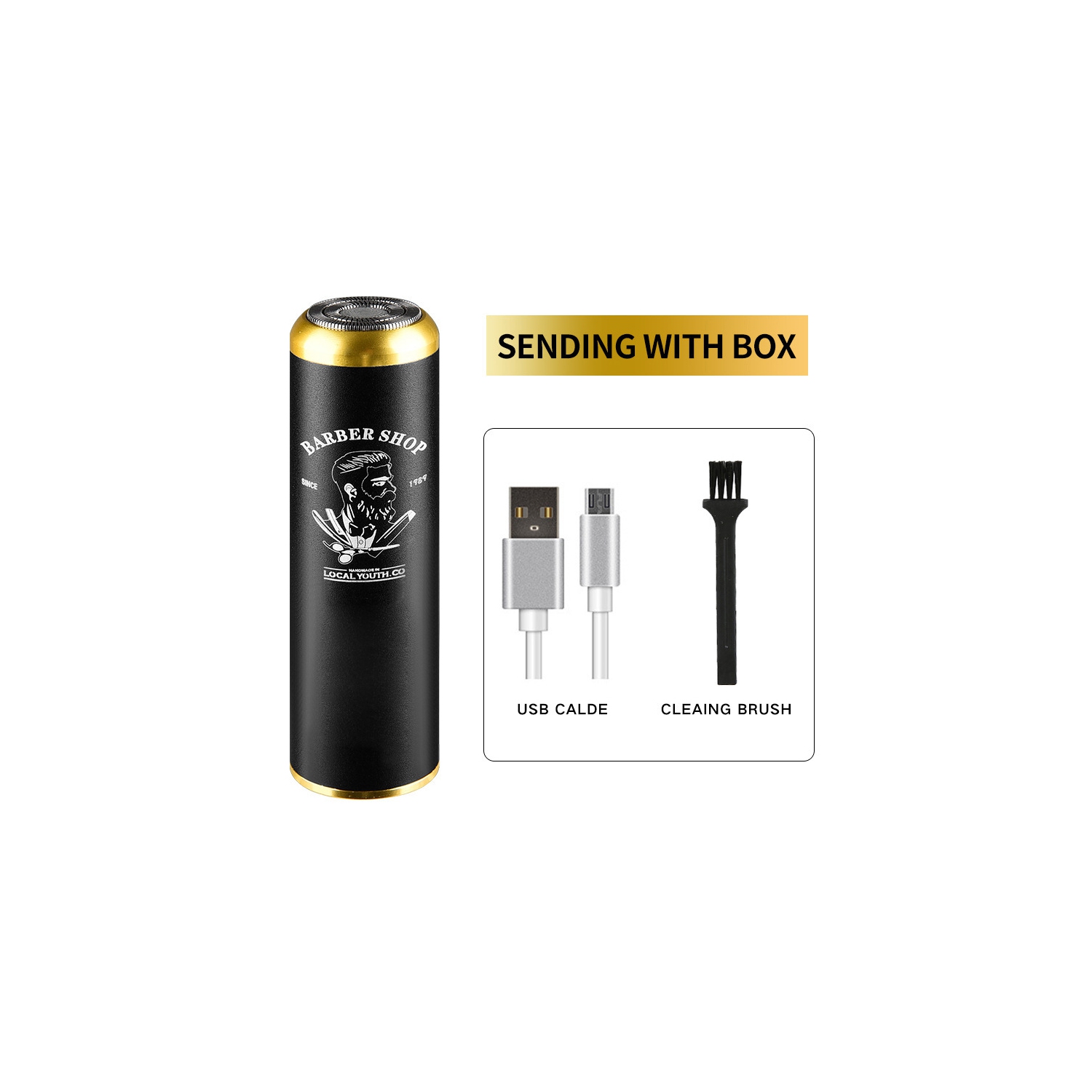 Rechargeable Electric Shaver Black Shaver