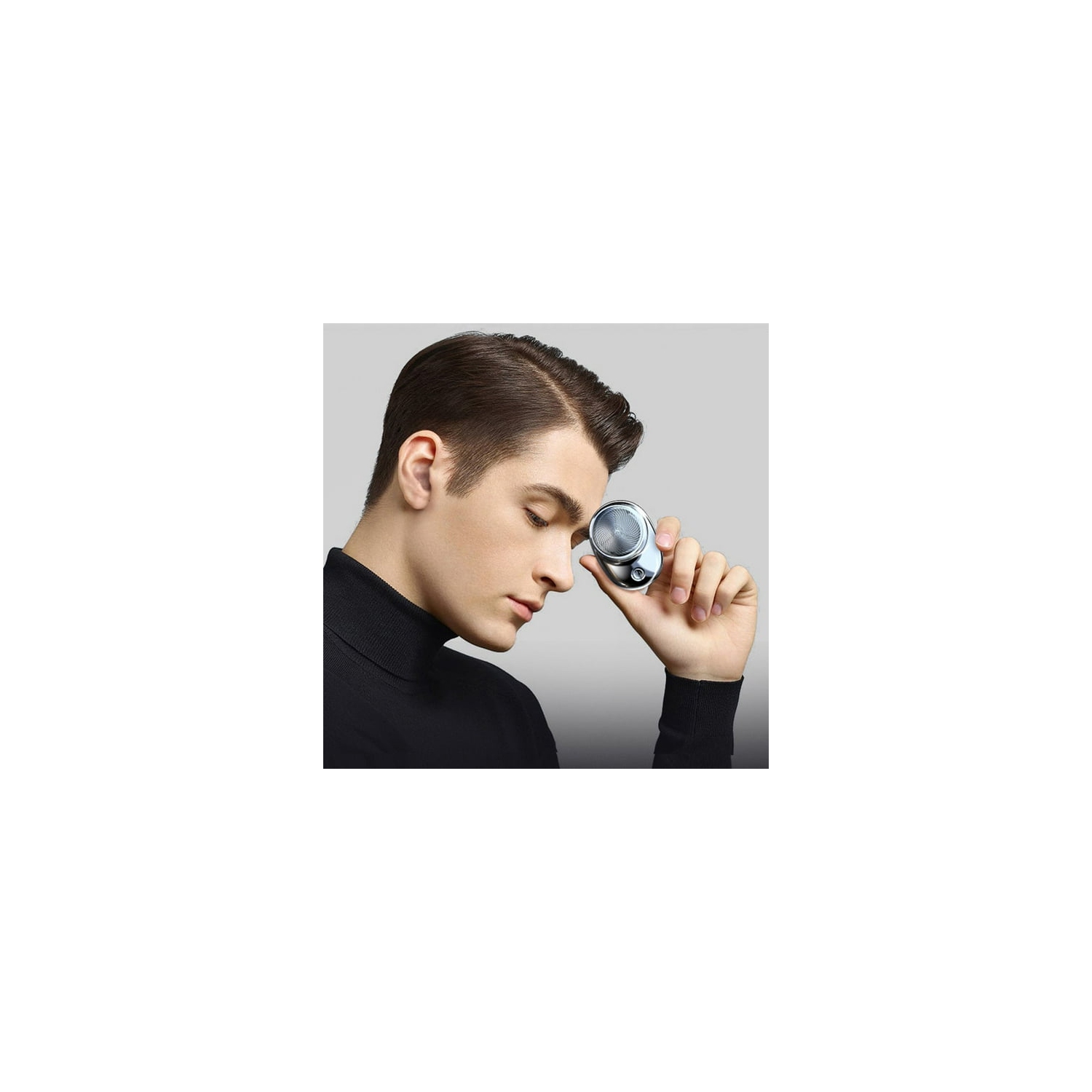 Dynamic shaver portable mini shaver fast charging travel shaver men's car shaver head(White)