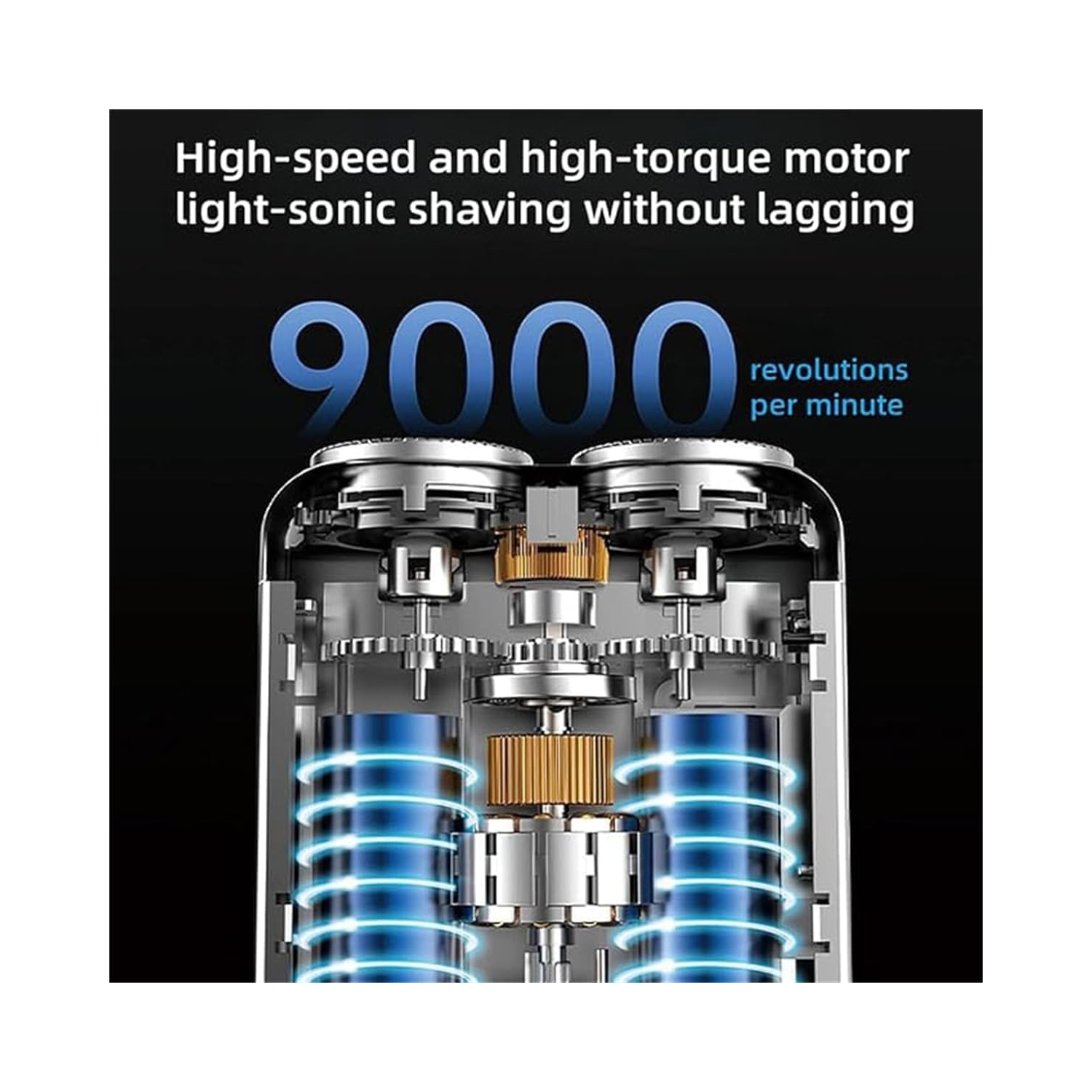 Mini portable electric shaver, men's USB pocket shaver, waterproof rechargeable double head shaver, wet and dry electric shaver-White