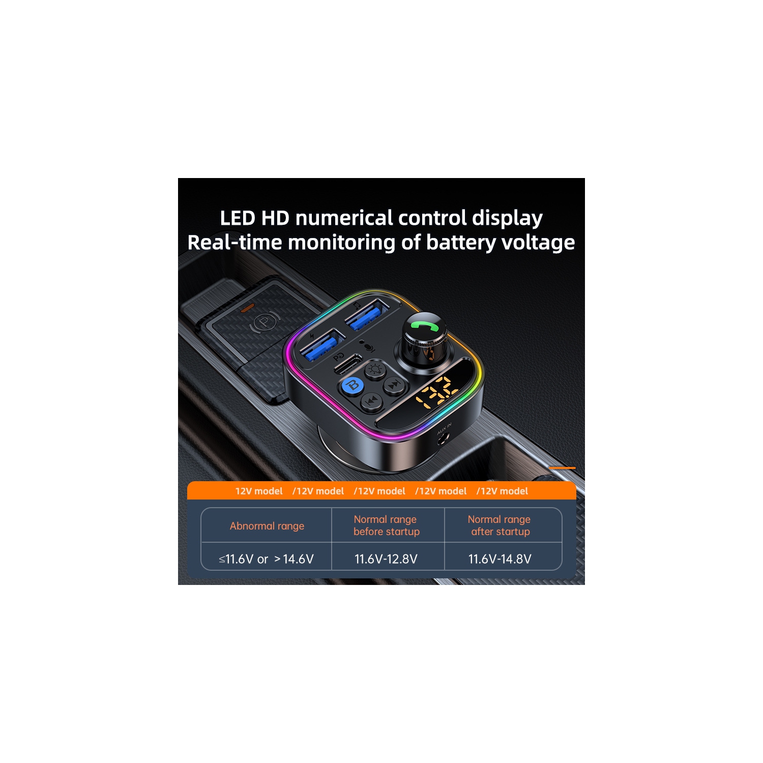 Car MP3 player multi-function bluetooth receiver car USB lossless music fm transmitter