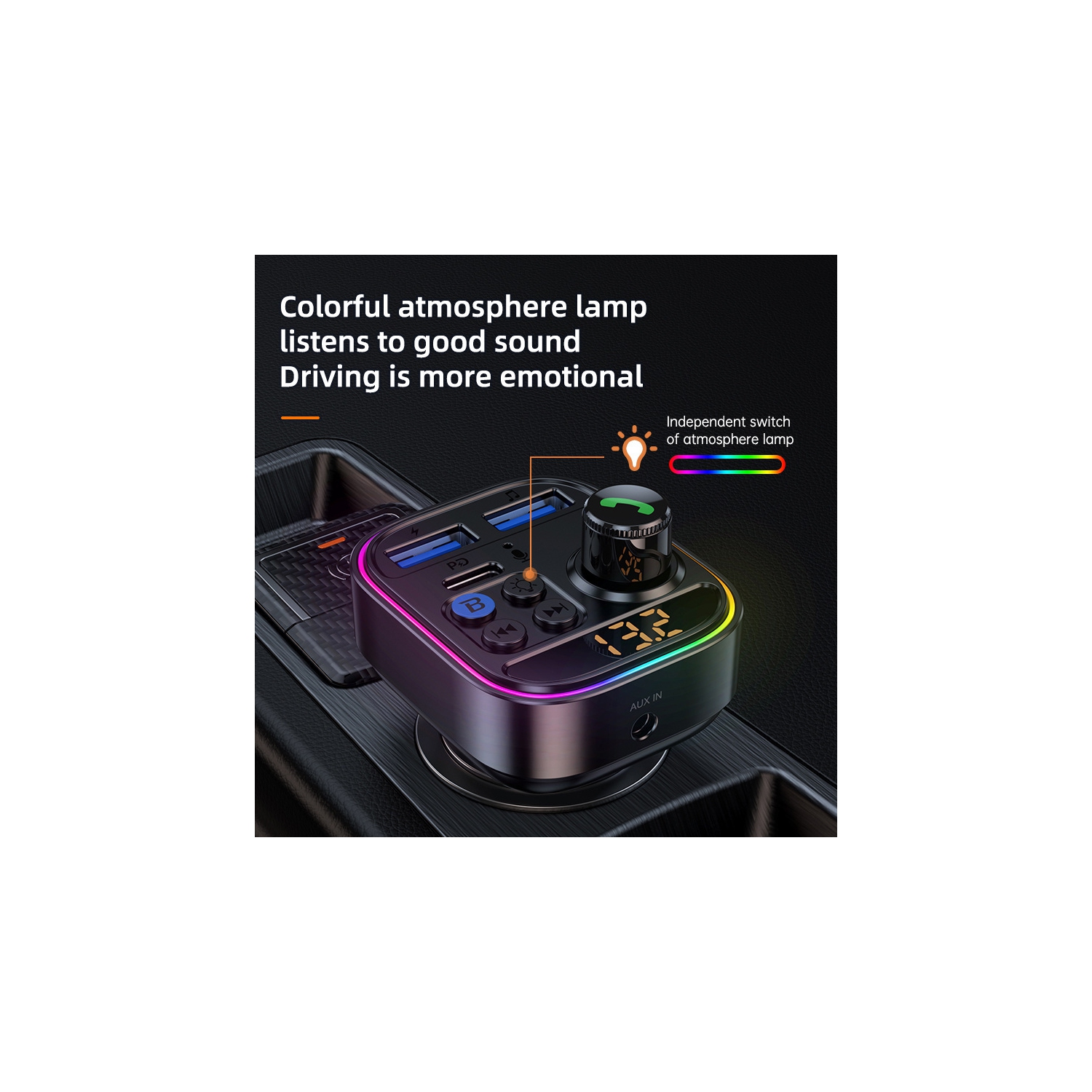 Car MP3 player multi-function bluetooth receiver car USB lossless music fm transmitter