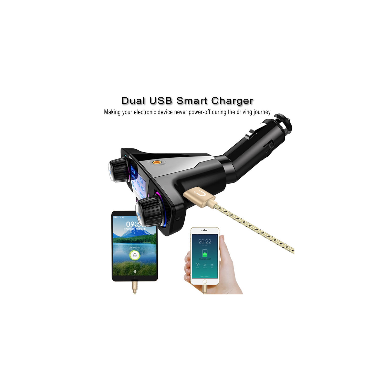 Universal Car Charger MP3 Player with Bluetooth USB Radio Audio Adapter