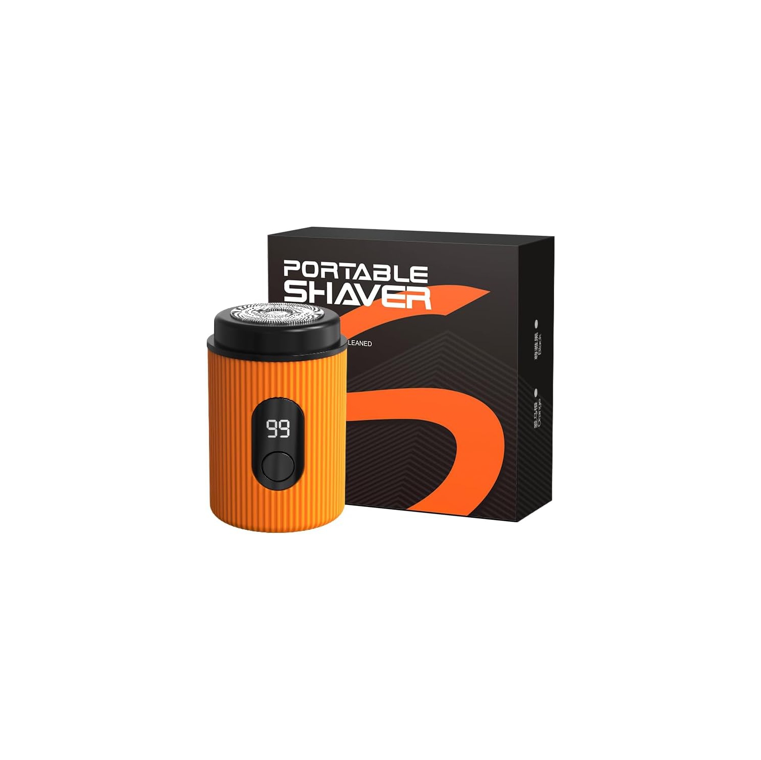 Mini electric shaver, portable shaver, portable shaver car full body washable rechargeable - orange
