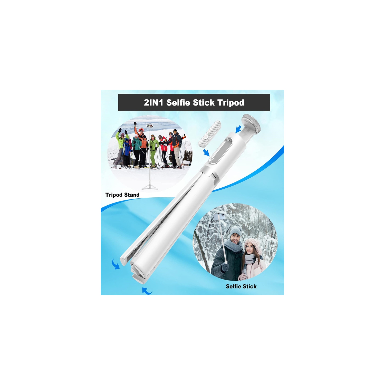 Trépied de voyage YOULIGHTS de 67 po,Perche à égoportrait,Support de téléphone tout-en-1 avec télécommande sans fil intégrée,Léger et