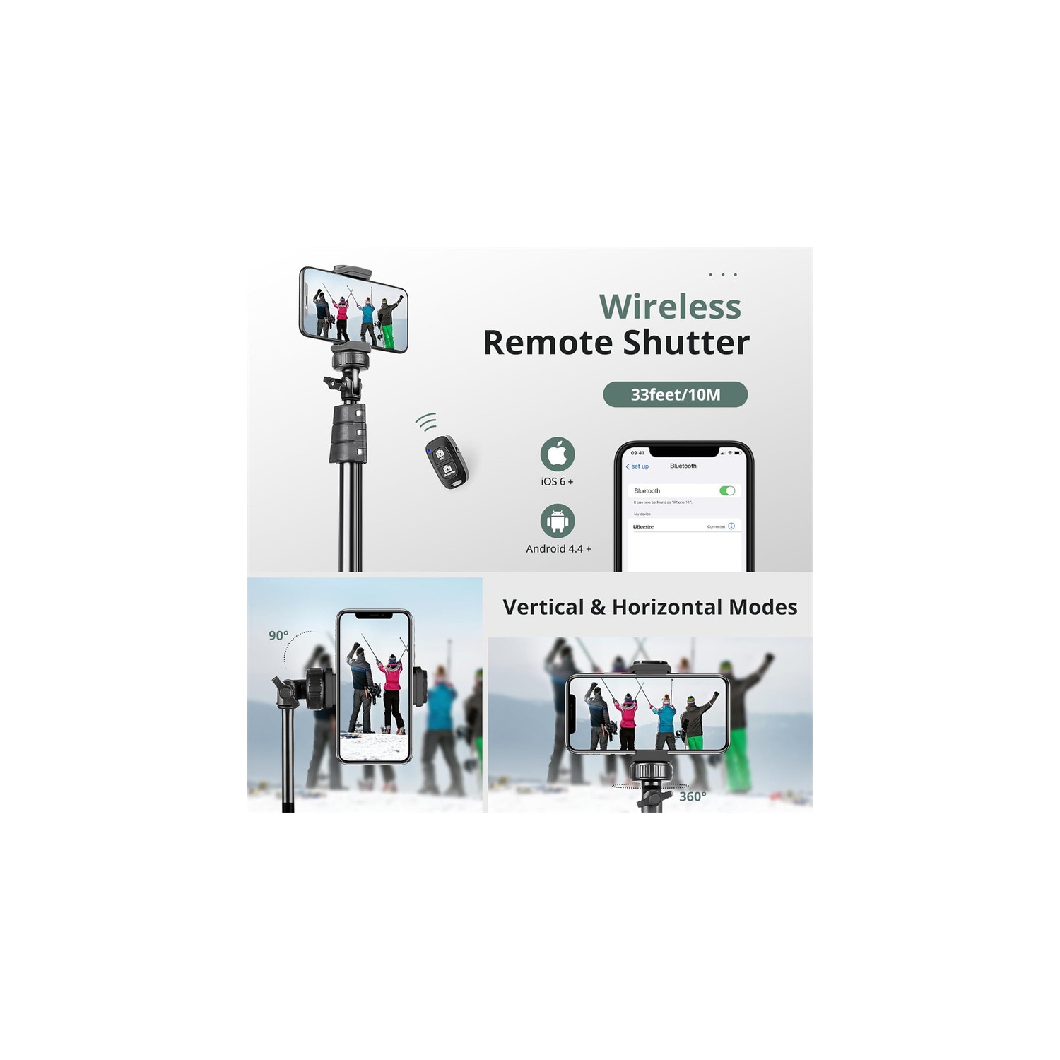 YOULIGHTS 88" Phone Tripod, Selfie Stick Tripod with 14.95" Flexible Gooseneck, Overhead Cell Phone Stand for Video Recording, Photography,