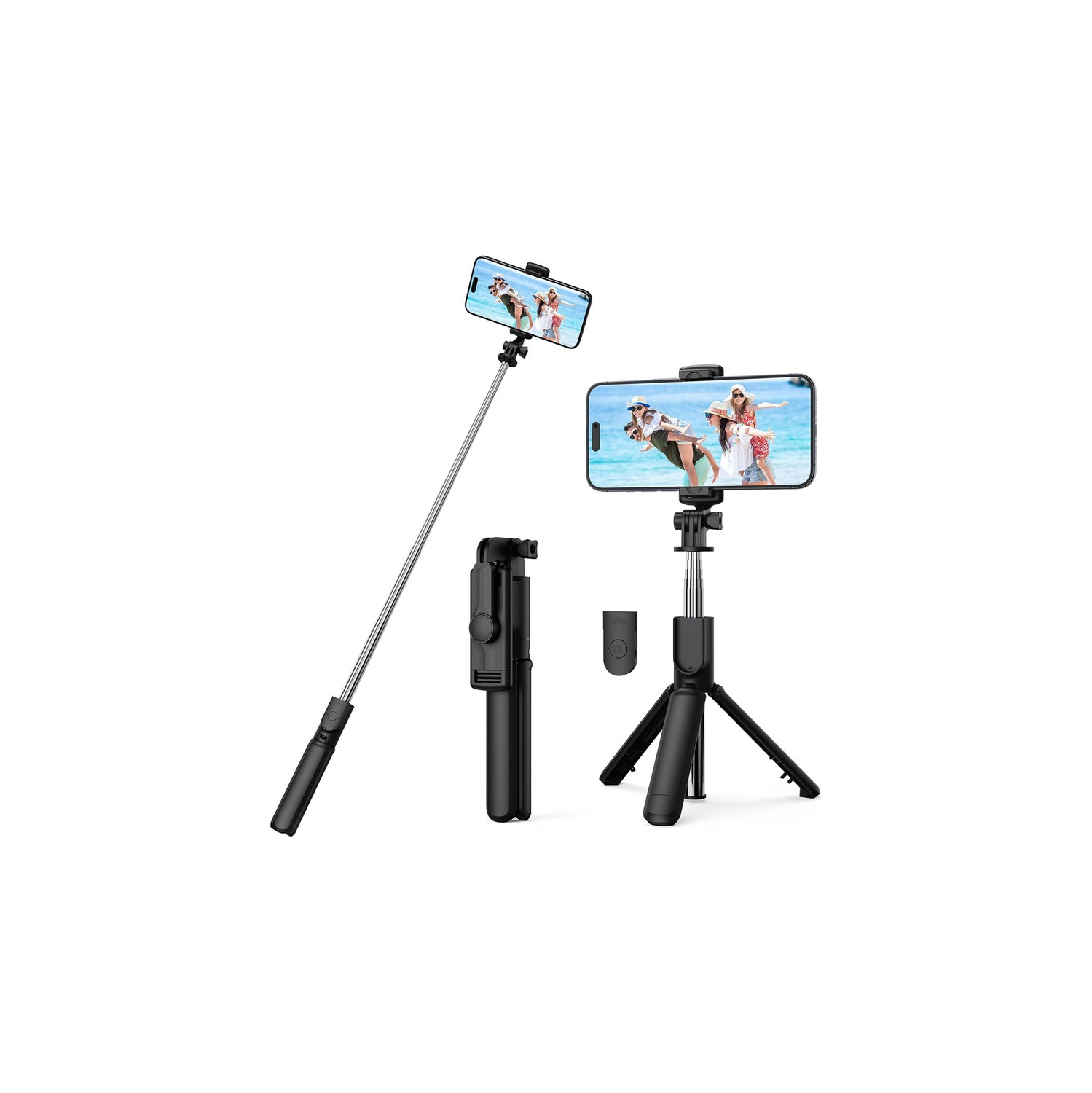 YOULIGHTS Selfie Stick Tripod, Retractable Selfie Stick Tripod with Wireless Remote Control, for Photograph, Live Streaming, Video, Compatible with