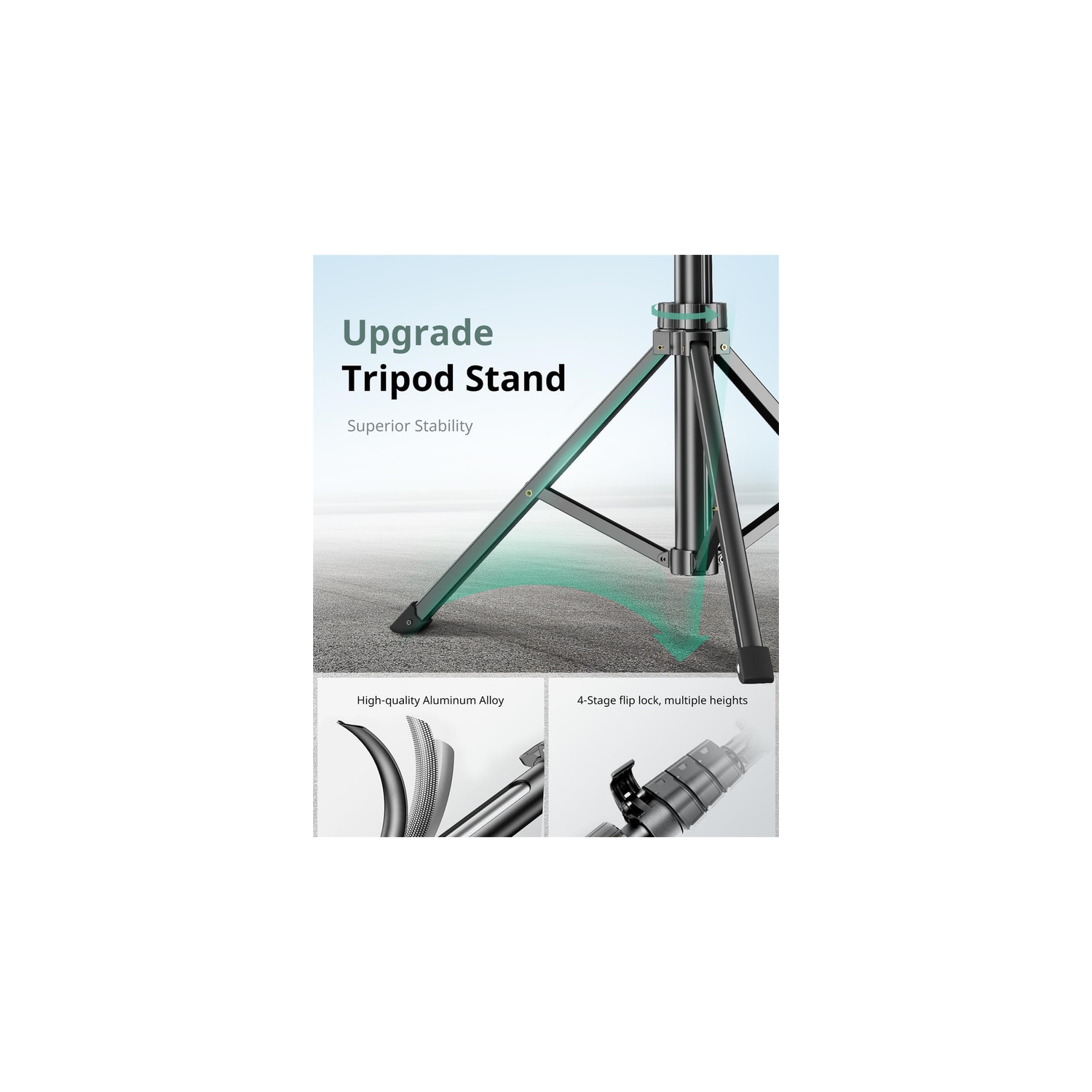 YOULIGHTS 62" Phone Tripod & Selfie Stick, Extendable Cell Phone Tripod Stand with Wireless Remote and Phone Holder, Compatible with iPhone Android