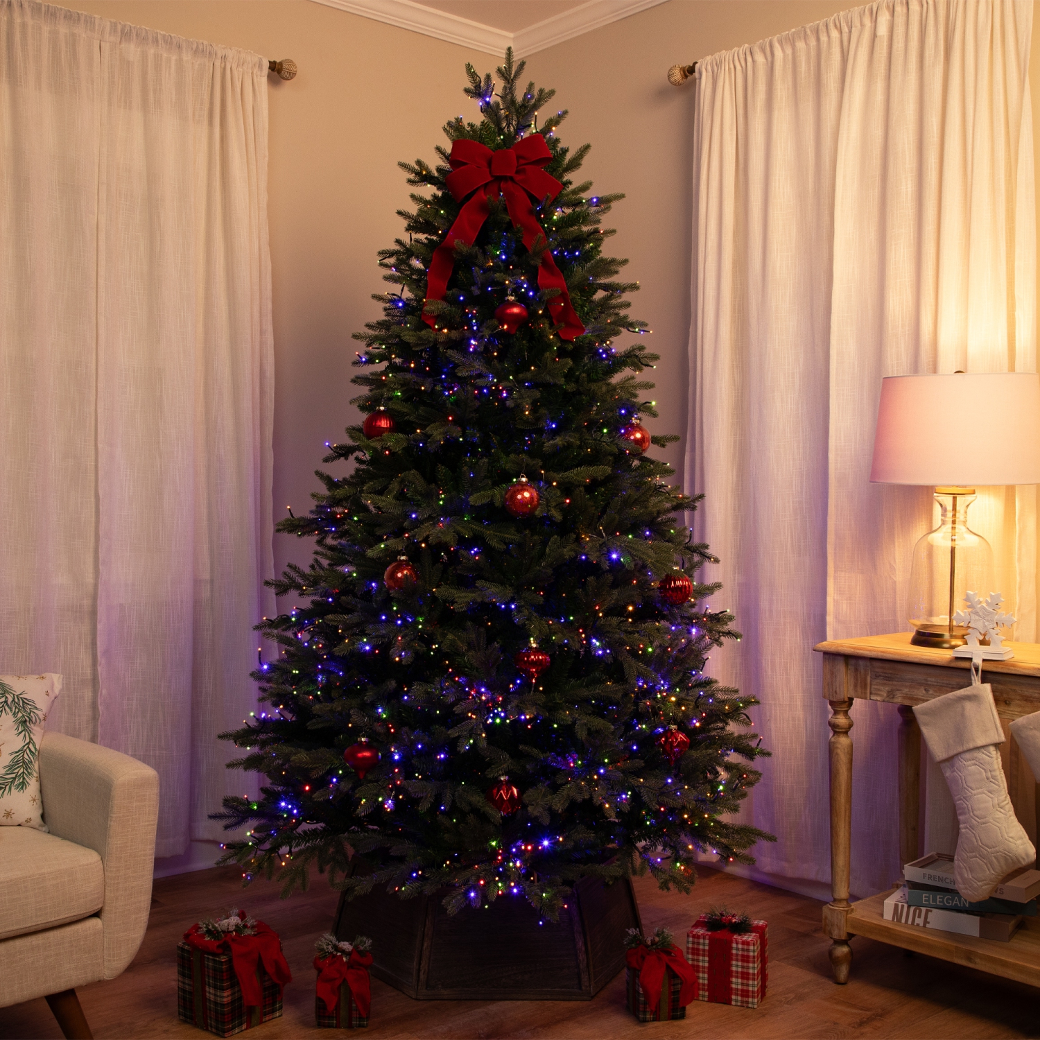 Real Touch™ Pre-Lit Grande Balsam Fir Artificial Christmas Tree - 7.5' Dual Color LED