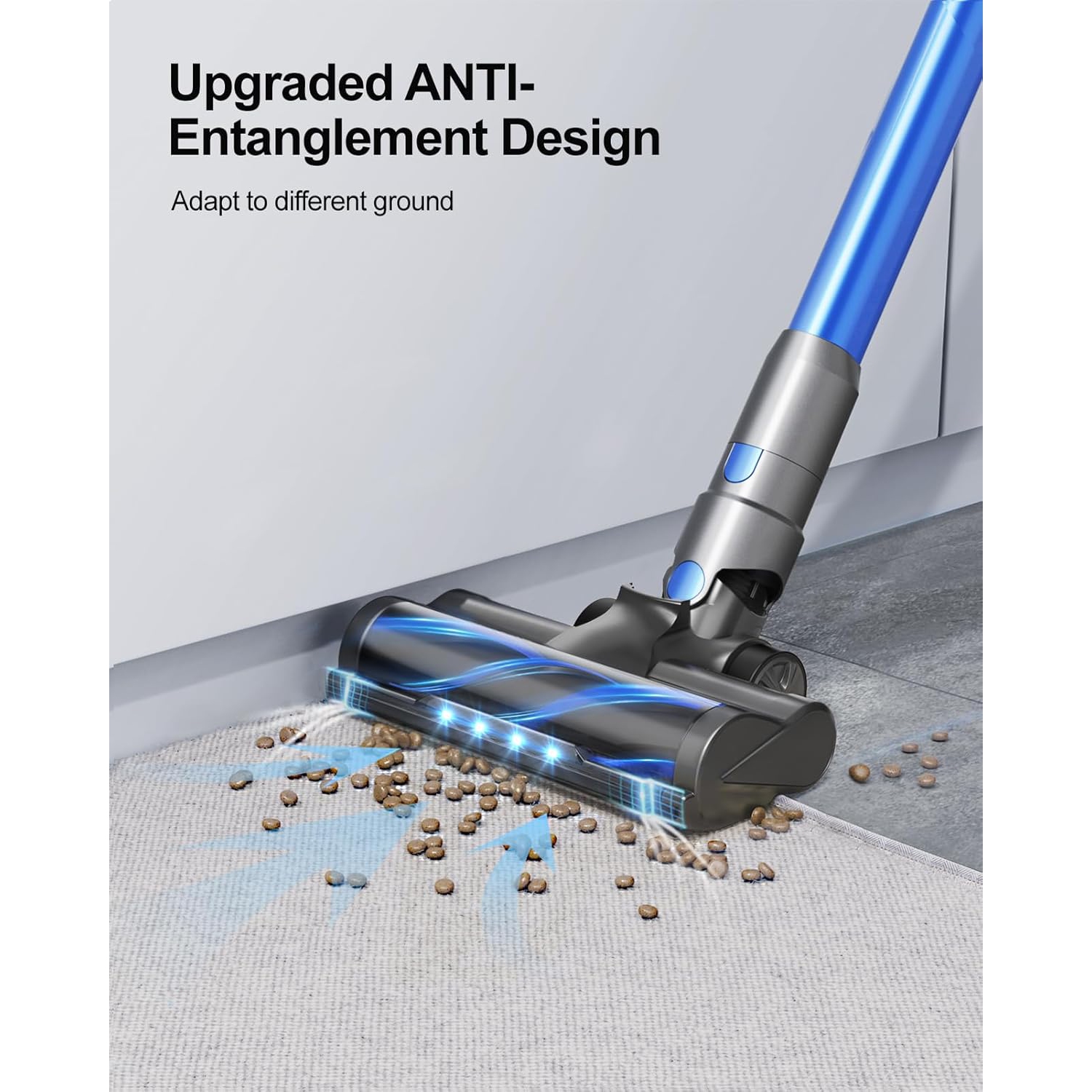 Refurbished – Buture VC50 Blue Lightweight Cordless Vacuum 450W 33KPA for Home