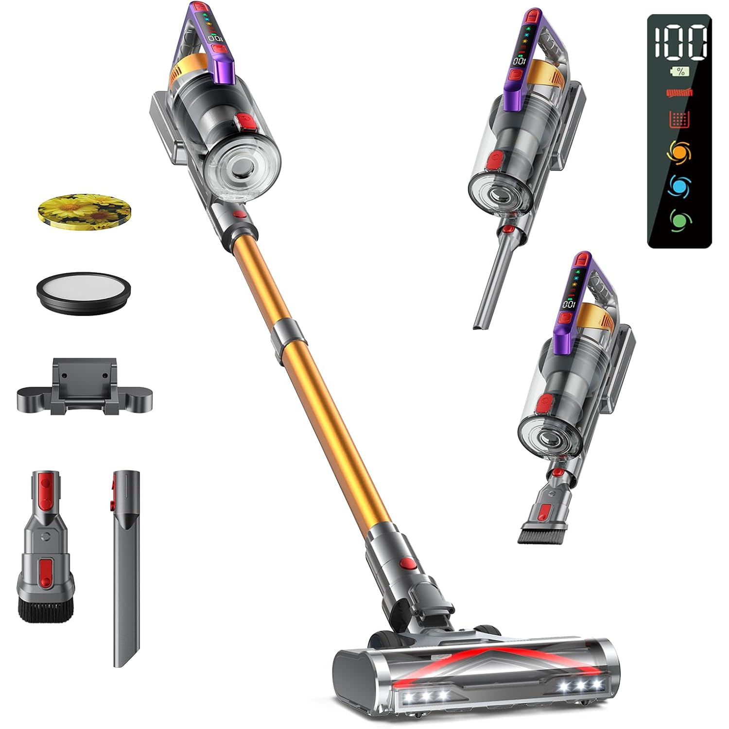 Refurbished – Xumtom Cordless Vacuum Cleaner, 550W/45Kpa
