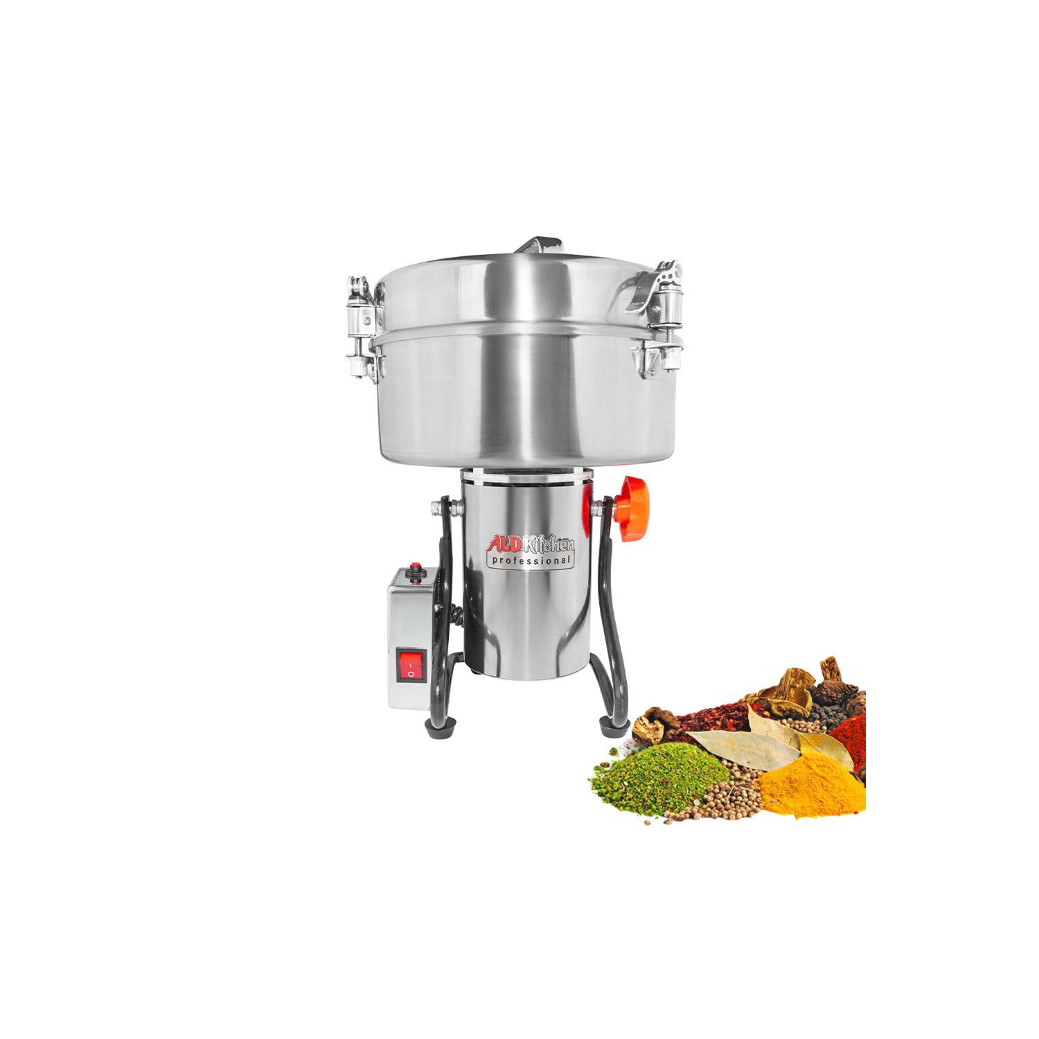 Broyeur d'aliments électrique à rotation A-S3000 - Broyeur haute vitesse en acier inoxydable | 3000 gr | 110&nbsp;V