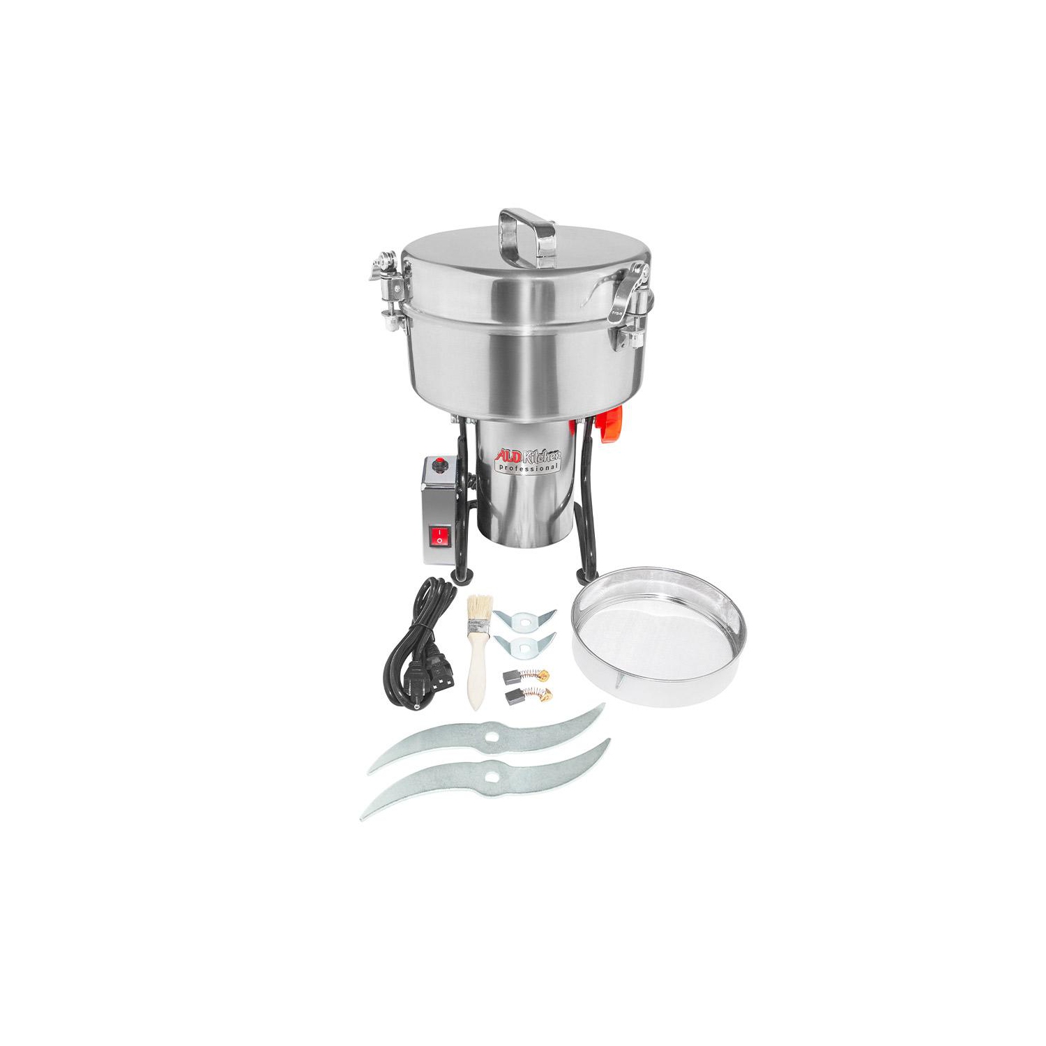 Broyeur d'aliments électrique à rotation A-S3000 - Broyeur haute vitesse en acier inoxydable | 3000 gr | 110&nbsp;V