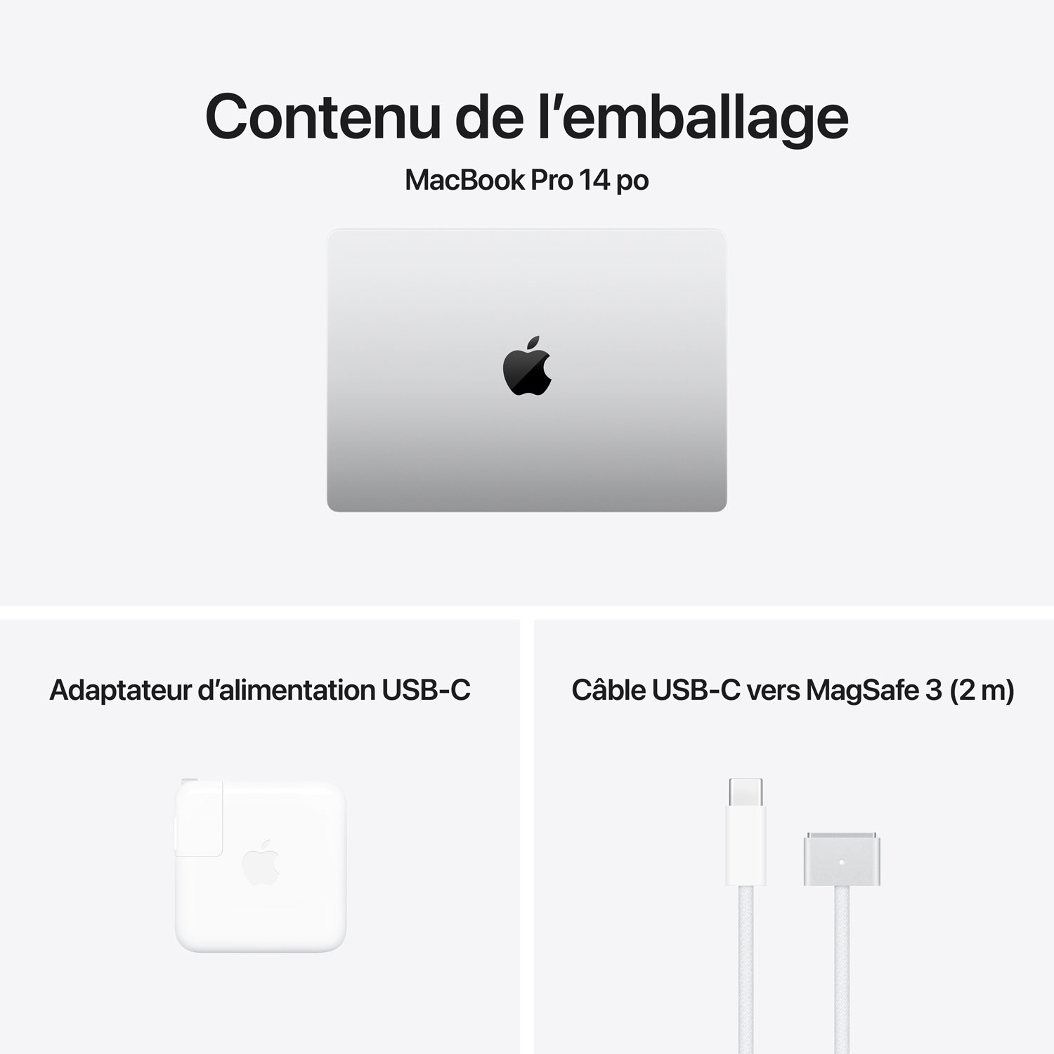 Boîte ouverte - MacBook Pro 14 2&nbsp;po Apple - Argenté (M4 Apple/RAM 16&nbsp;Go/SSD 512&nbsp;Go) - Français
