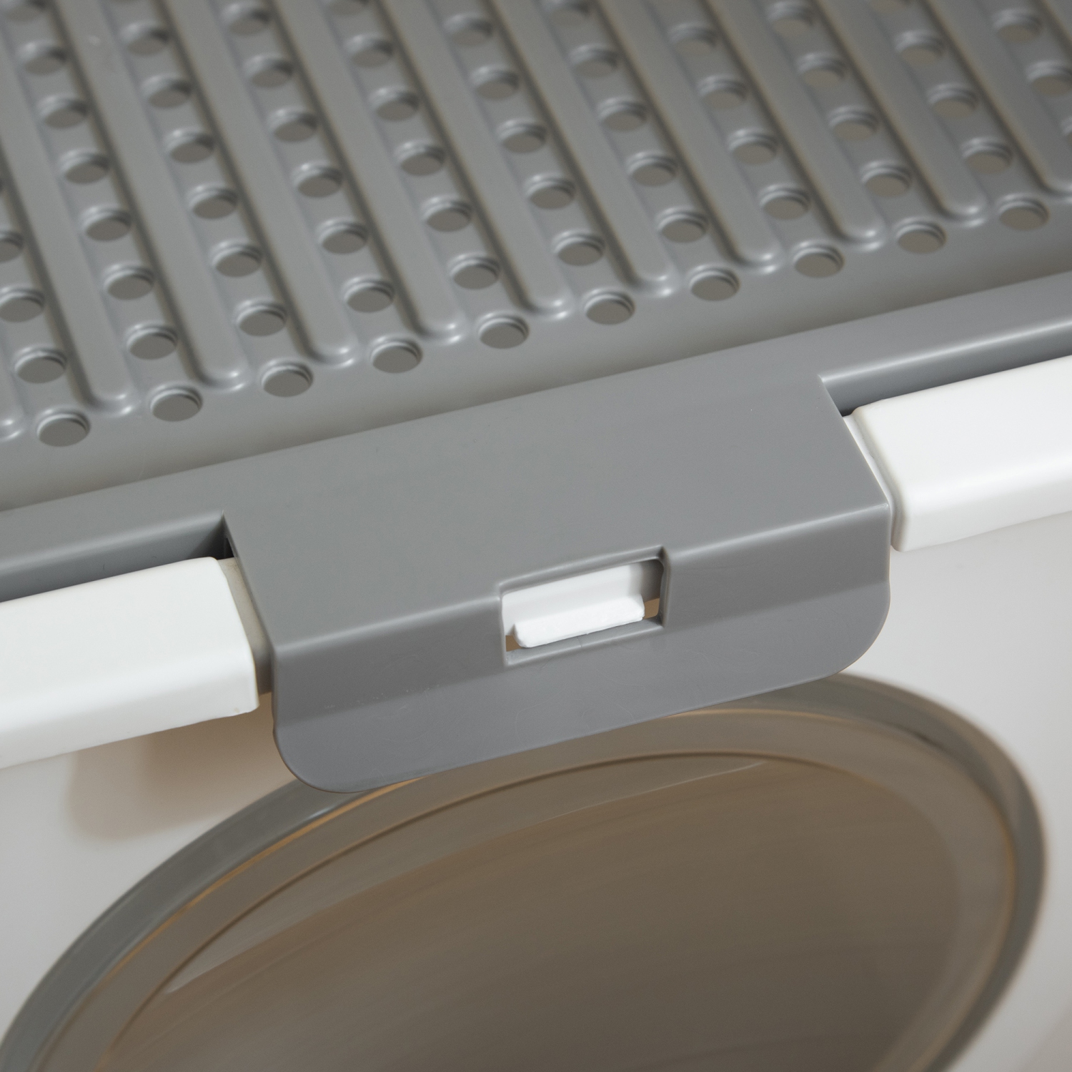 PawHut – Bac à litière pour chats, bac à litière fermé avec entrée avant, sortie supérieure, pelle, toilette pour chats facile à nettoyer, blanc