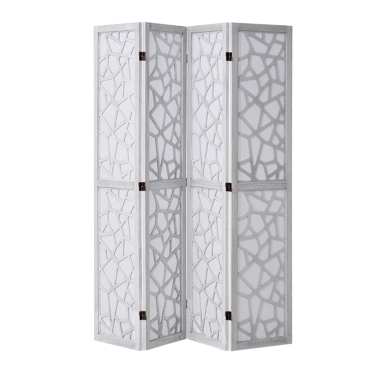 VEVOR 66.9 Inches&nbsp;Tall Wood Room Divider, 4 Panel Wood Folding Privacy Screen, Indoor Carved Wooden Partition, Portable Decoration Screen, for
