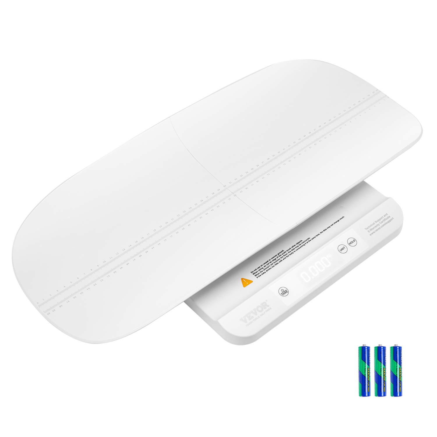 Balance pour bébé VEVOR d'une capacité de 66 lb, pèse-bébé 2-en-1 avec plateau amovible, balance numérique pour bébé avec fonction de maintien et de