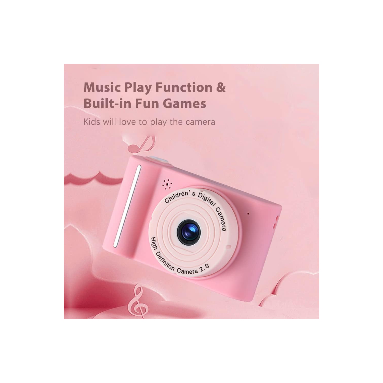 Mini appareil photo numérique pour enfants, deux objectifs, écran IPS de 2,0 pouces, joli cadre photo, mini appareil photo numérique pour enfants CCD