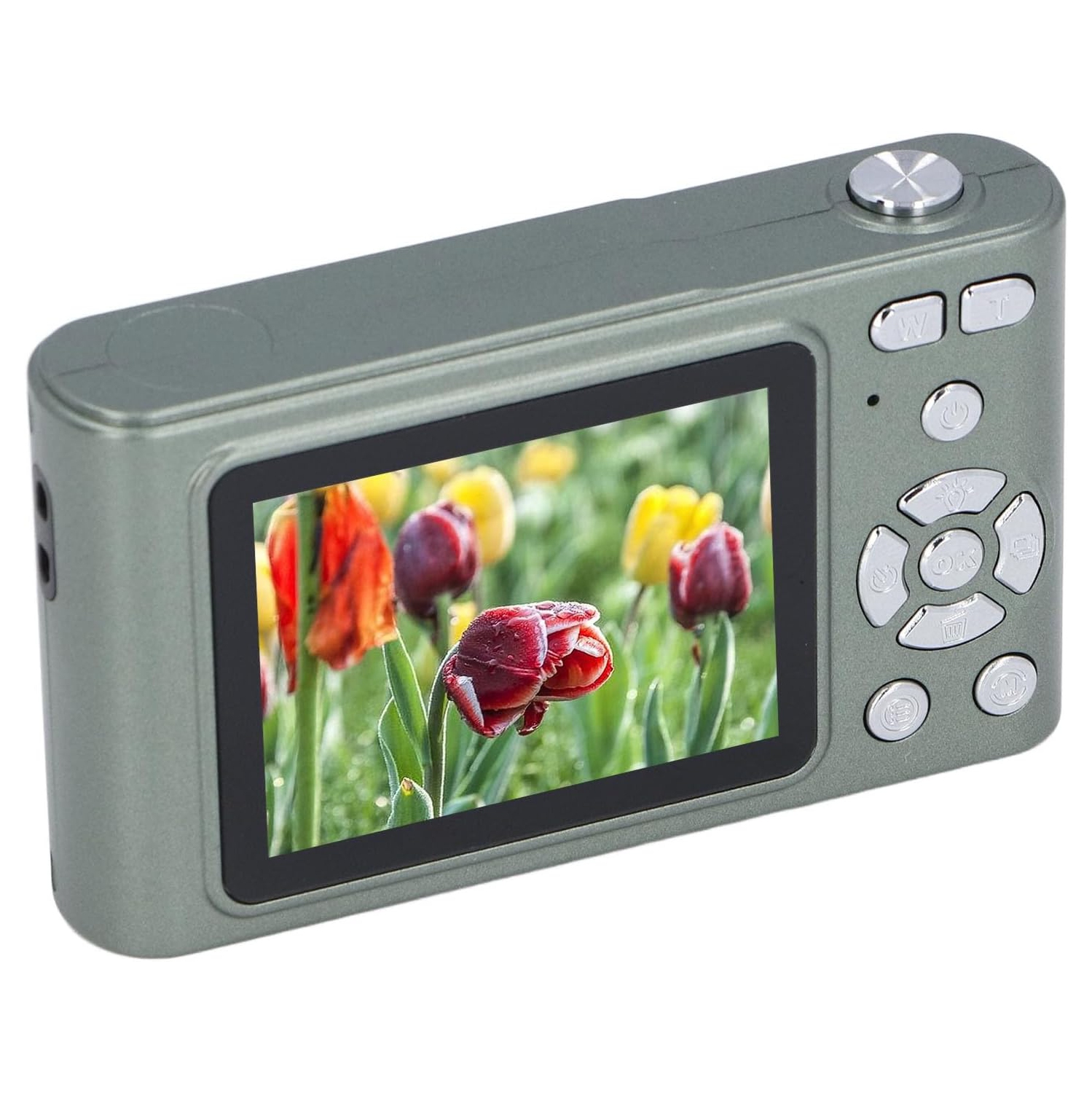 Green 4K 48MP HD Retro Digital Camera – 16x zoom, 2.4" HD screen, CCD image stabilization