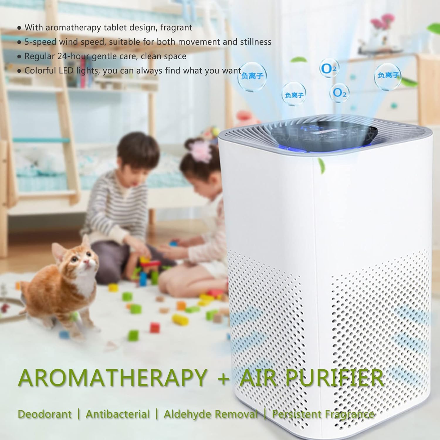 Home Air Purifier for Allergies and Pets, Bedroom Hepa Air Filter, Quiet Sleep Mode, Ultra Quiet Air Purifier, Removes Dust and Pet Dander