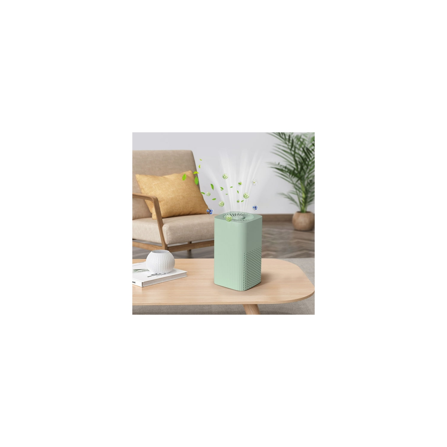 Desktop air purifier, removes smoke and odor, suitable for small bedrooms, removes formaldehyde, silent air purifier, fresh air blower