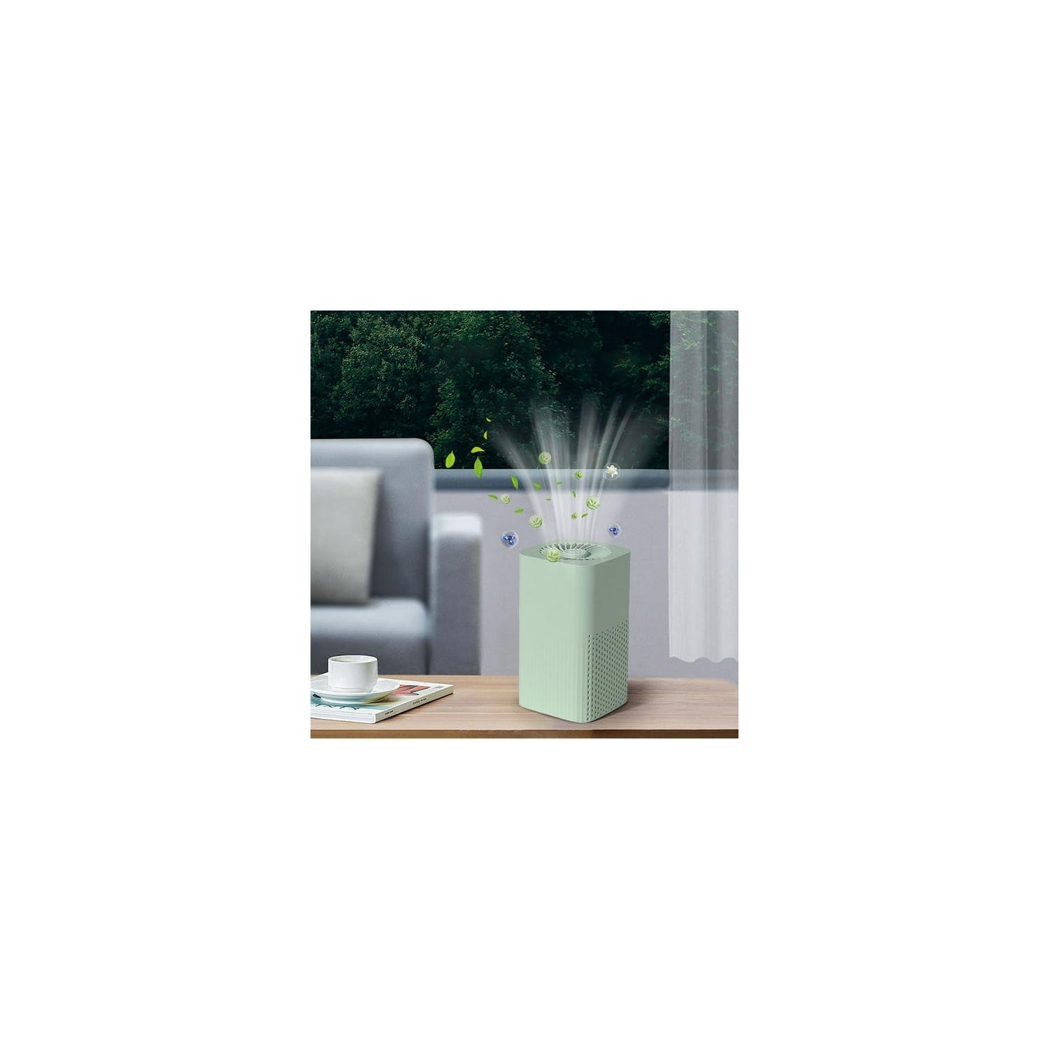 Desktop air purifier, removes smoke and odor, suitable for small bedrooms, removes formaldehyde, silent air purifier, fresh air blower