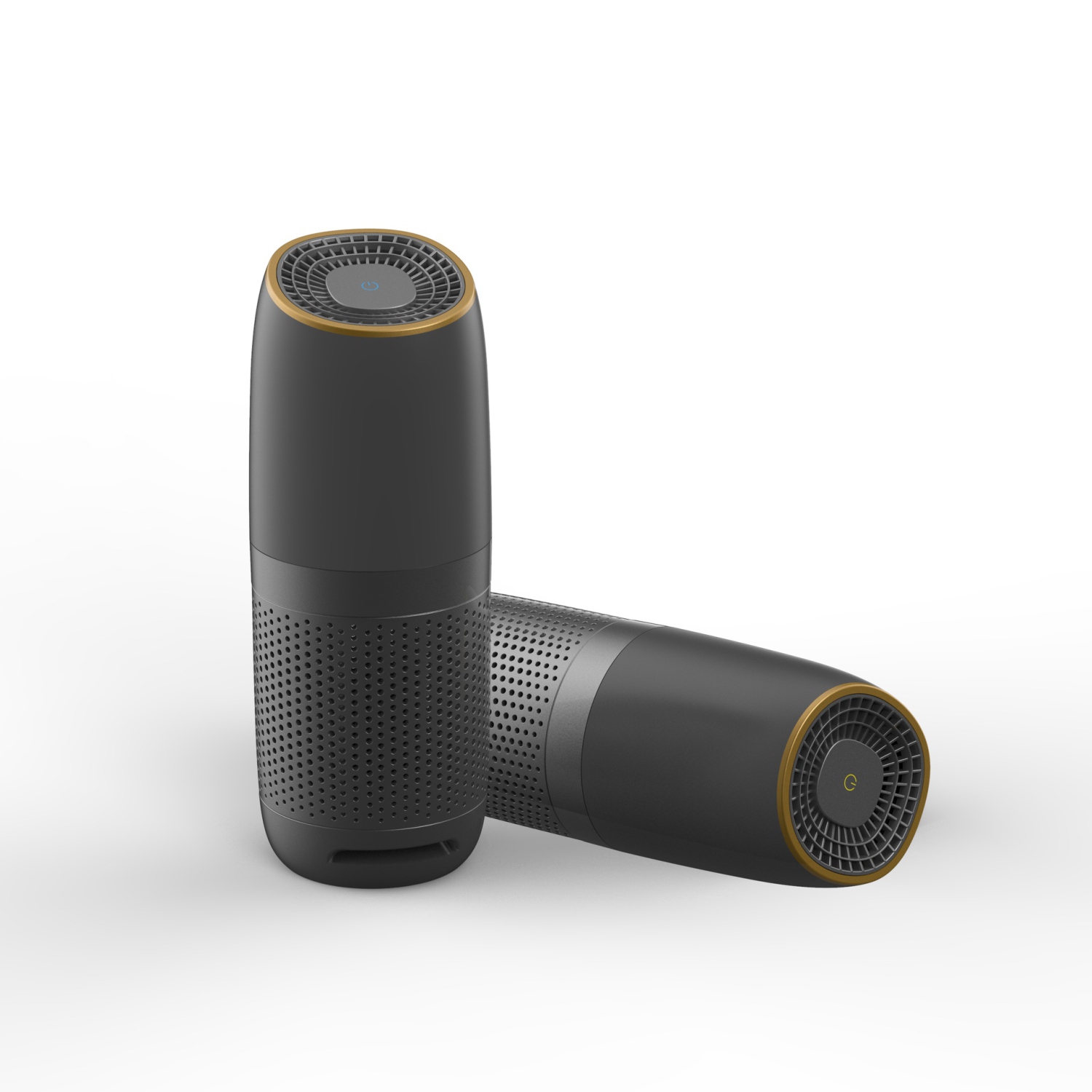 Portable HEPA Car and Travel Air Purifier - 360° filtration, three silent wind speeds, plug and play - Effectively removes PM2.5, pet dander and