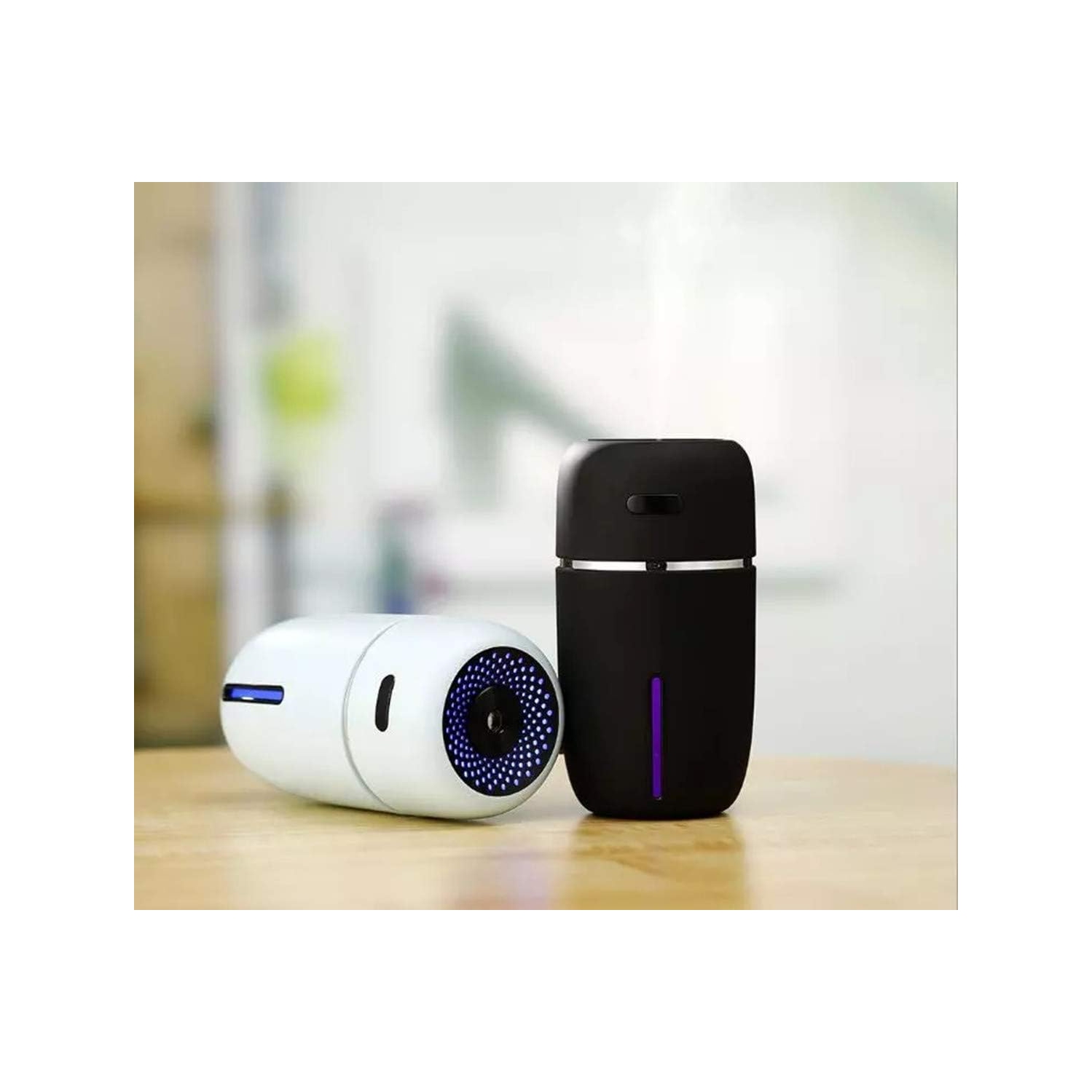 Small portable air humidifier Silent humidifier Smart power supply Suitable for office, living room, car 200ml Pink