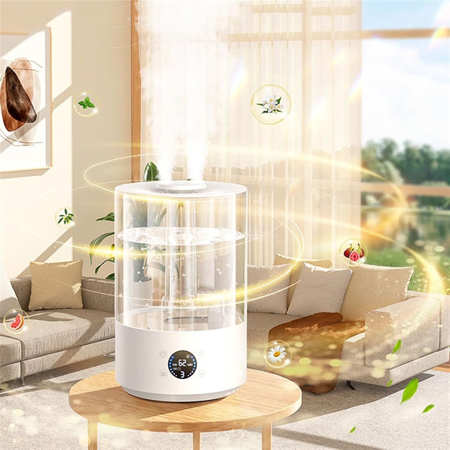 Bedroom air humidifier 7.8L household silent bedroom winter room large fog humidifier office air purification humidifier