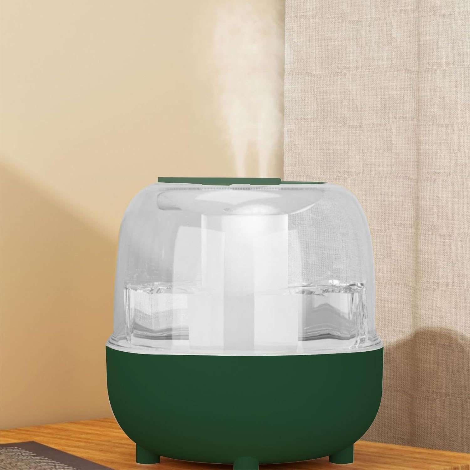 Wireless humidifier Desktop humidifier USB humidifier Bedroom humidifier with light 4L bedroom cool mist humidifier - green